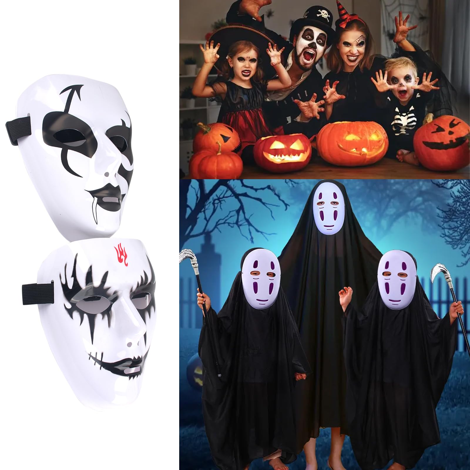GWAWG Halloween Masks,2 PCS Anonymous Mask,Street Dance Ghost Step Mask for Adults Kids,Masks Costume,for Halloween Cosplay Party Masks Props Accessory - Image 4