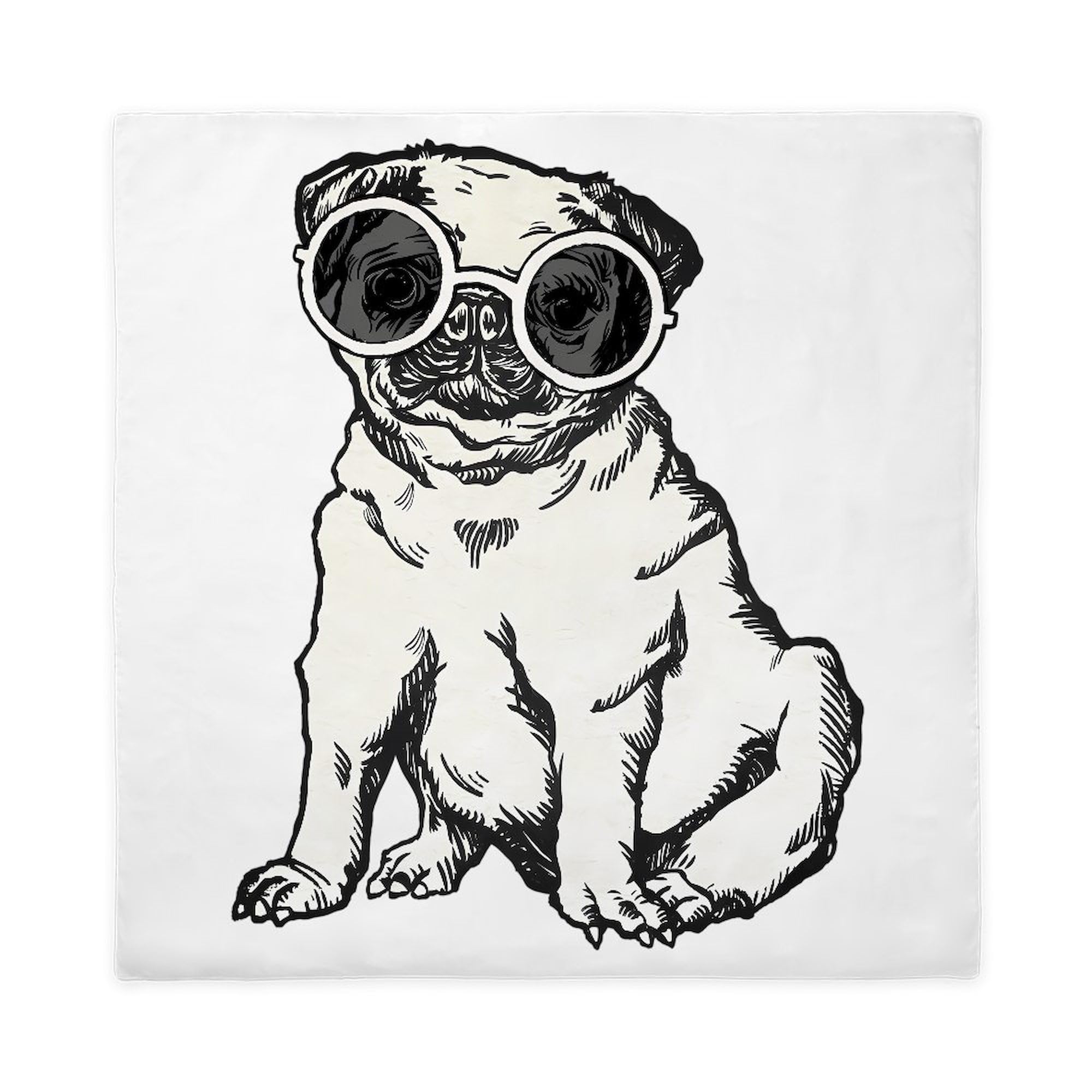 CafePress The Pug Queen Duvet Cover, Printed Comforter Cover, Unique Bedding