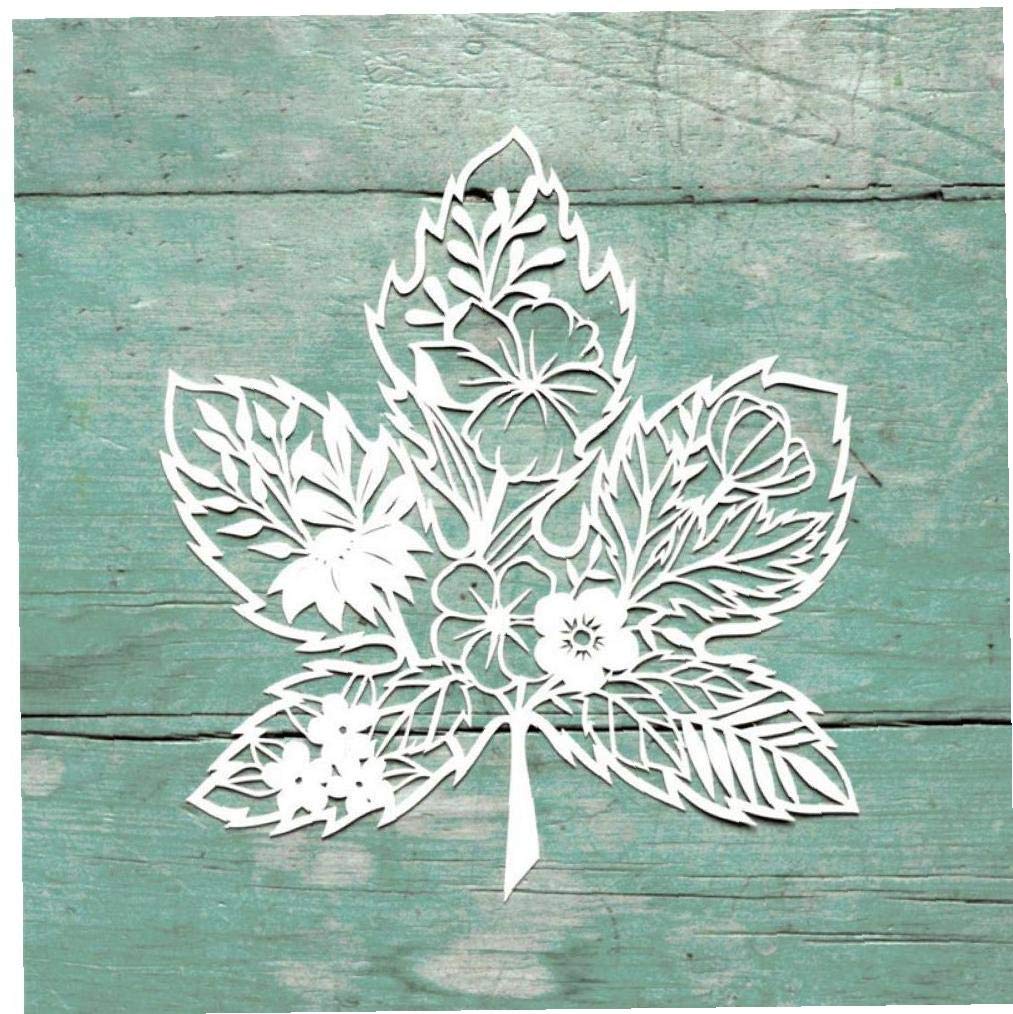 Lankater Maple Leaf Flower Cutting Dies Metal Embossing Folder Stencil Scrapbooking Paper Card Diy Craft Template