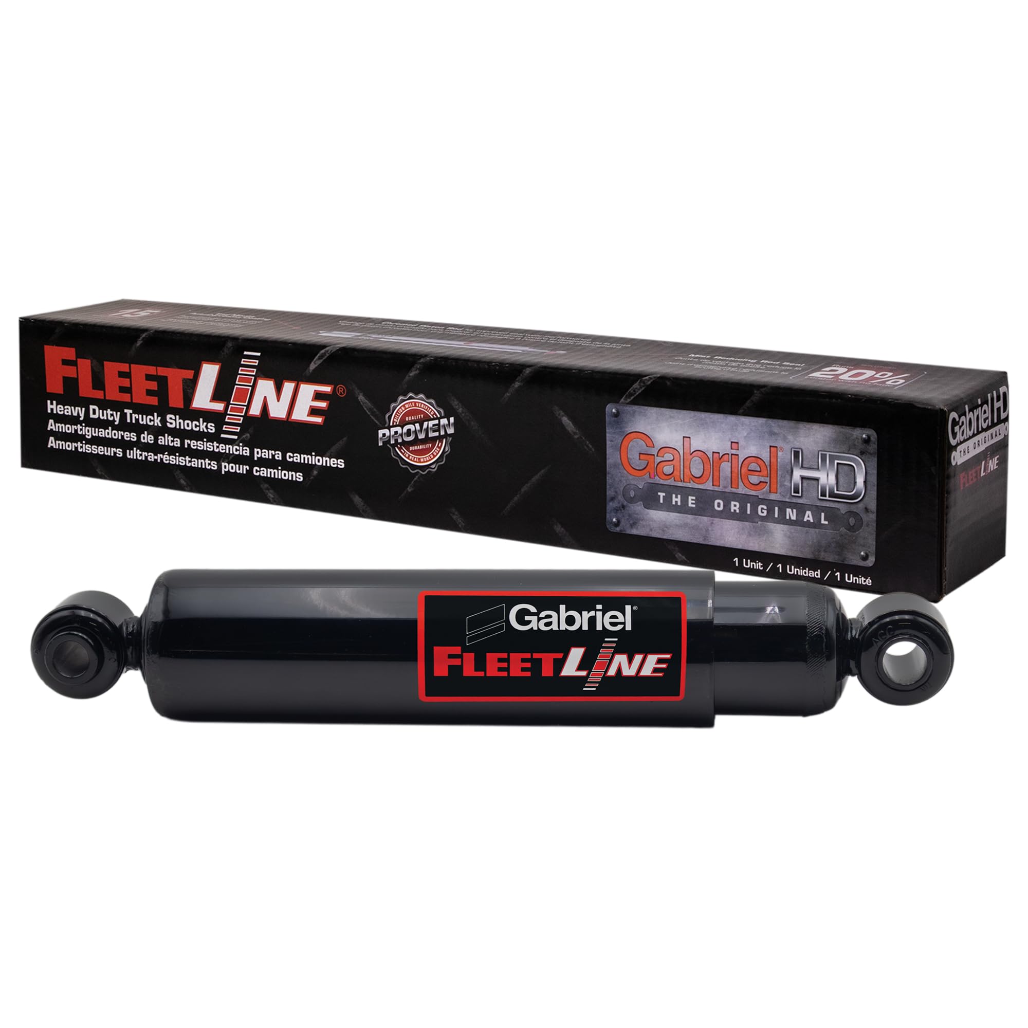 Gabriel 85995 FleetLine HD Truck Front Shocks Fits International 9900i; HV607; HV613; LoneStar; ProStar; Piercemfg; Fire Rescue Truck; OEM# 3806341C4 3810581C4 3868265C1 4164150C1