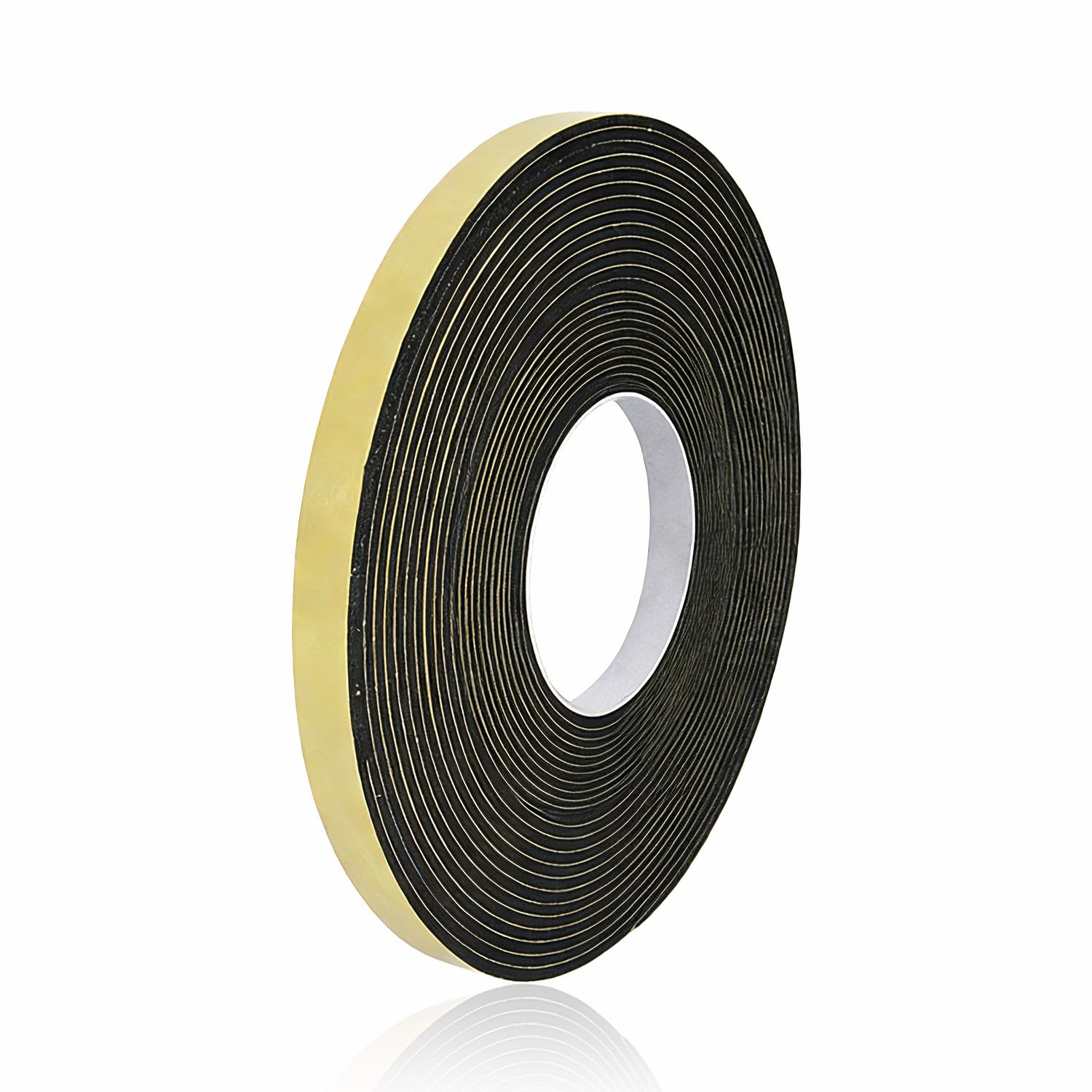 TIHNY Rubber Tape 5mm x 10mm x 5m, Self Adhesive Foam Tape, EVA Rubber Strip for Door Window Seal, Weather Stripping, Shockproof Insulation — image 1
