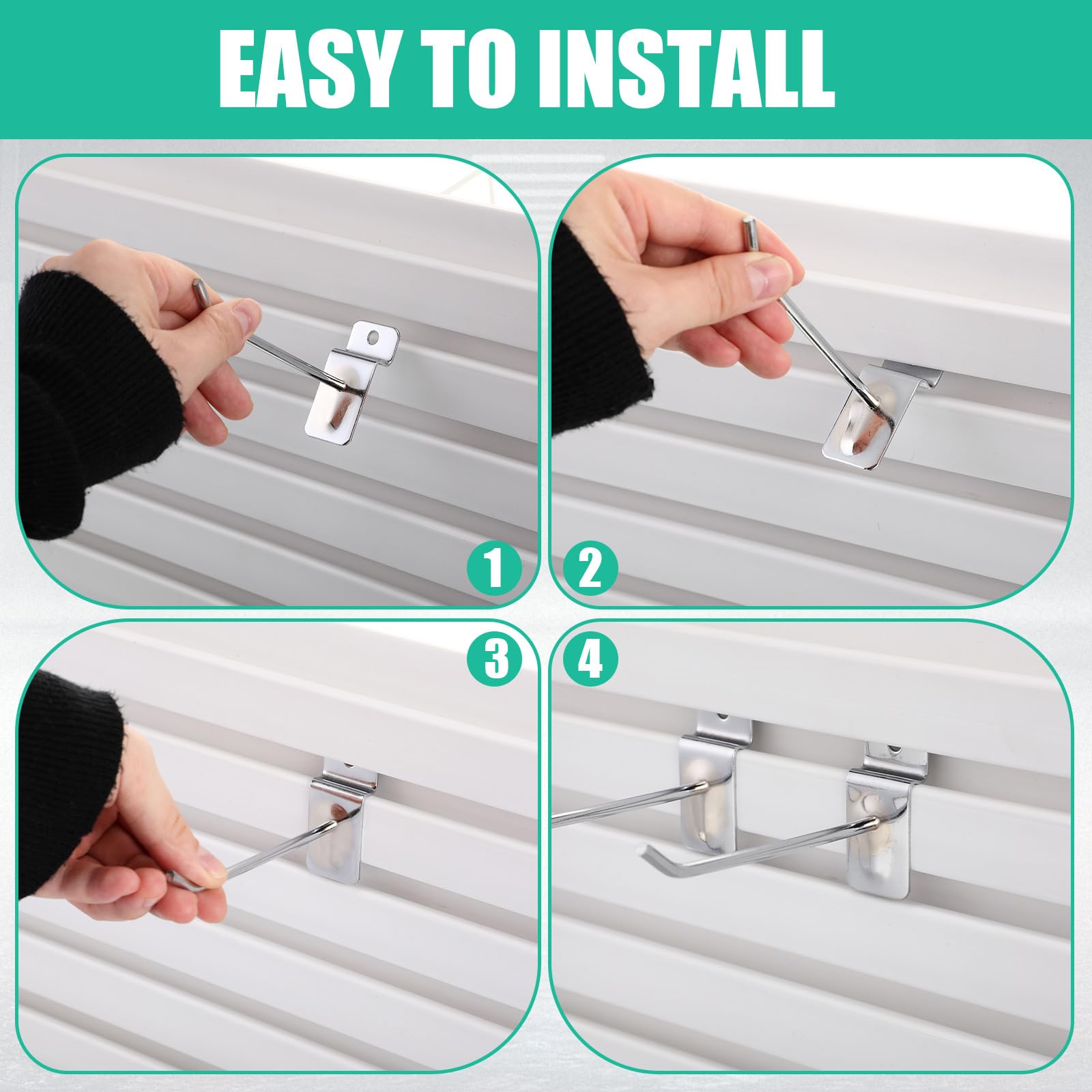 TTZEZE Retail Slatwall Hooks And Hangers 15 Cm/ 15 Cm