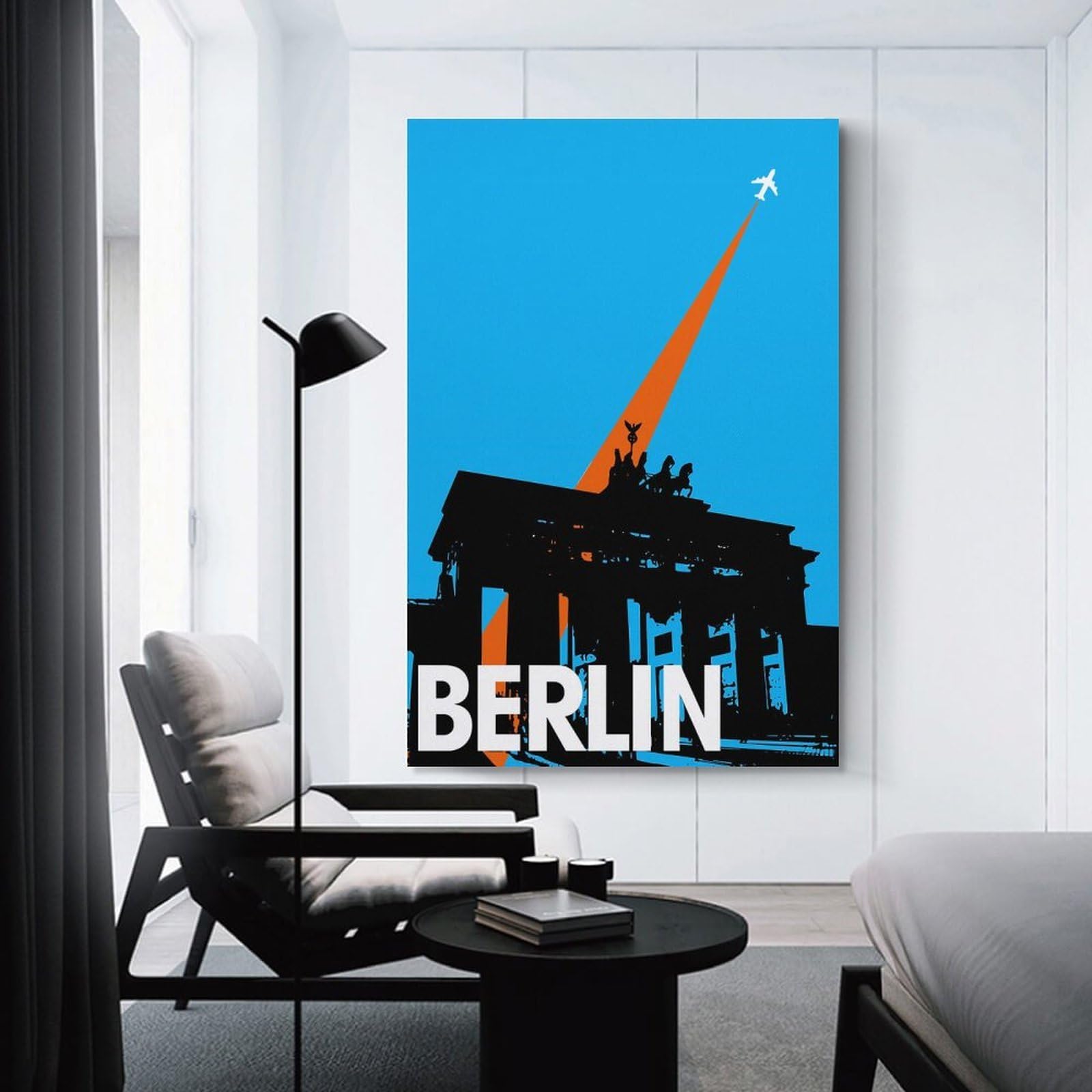 Junmoney Berlin Travel Canvas Wall Art, 08x12inch(20x30cm), for Entrance Walls, Hall Decor Or Foyers, Wall Decor to Refresh Empty Corners