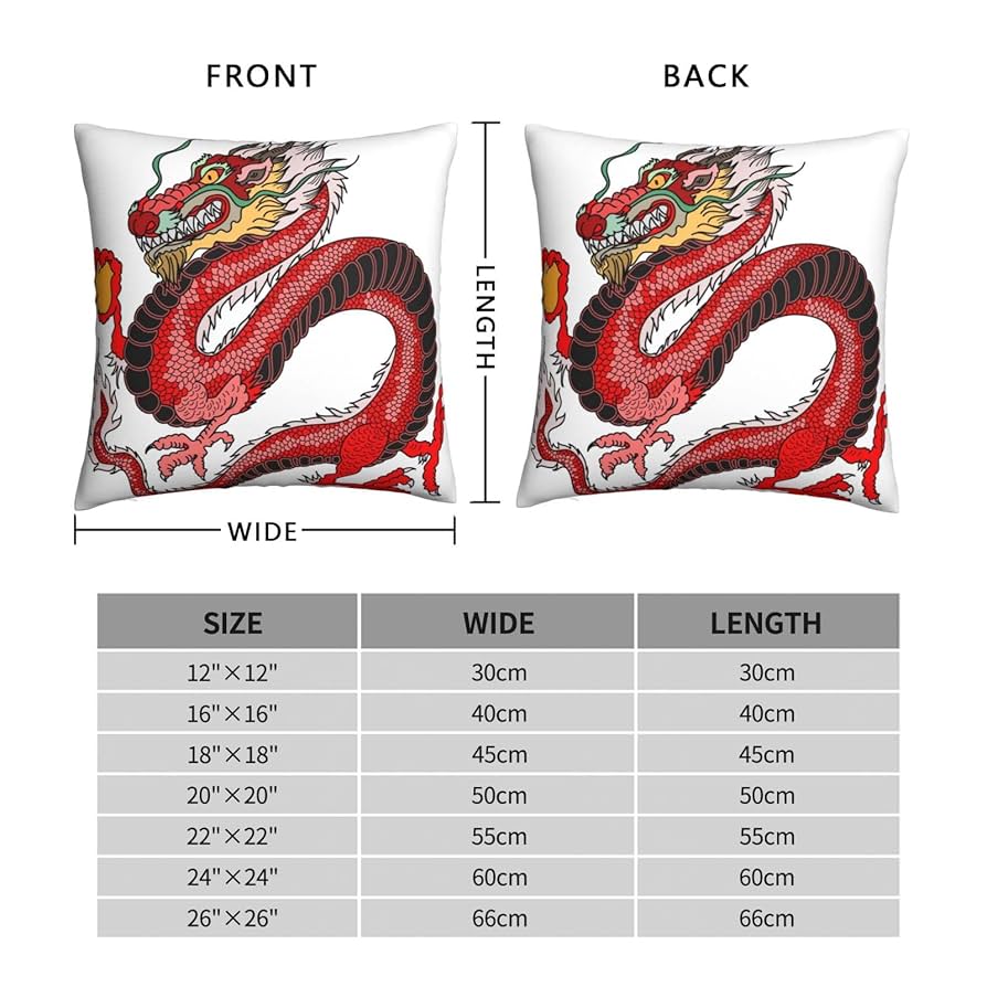 龍 クッション Amazon.co.jp: クッションカバー 龍 赤い 竜 帝王 背当て 抱き枕