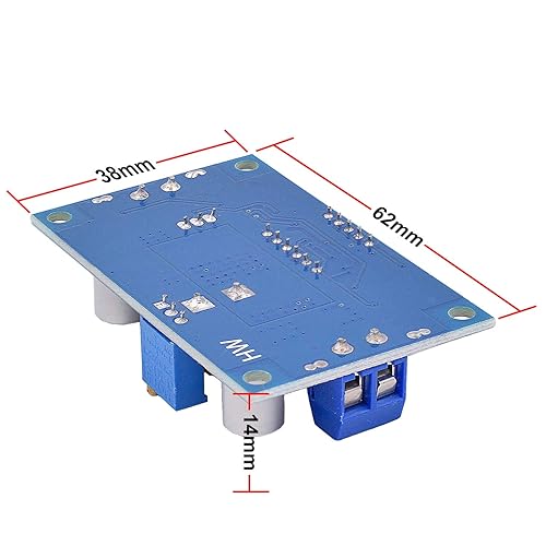 Miniatura 6 de Paquete de 2 Convertidor DC-DC 5A Buck 4-38V a 1.25-36V Regulador de voltaje reductor Módulo de alta potencia con pantalla LED