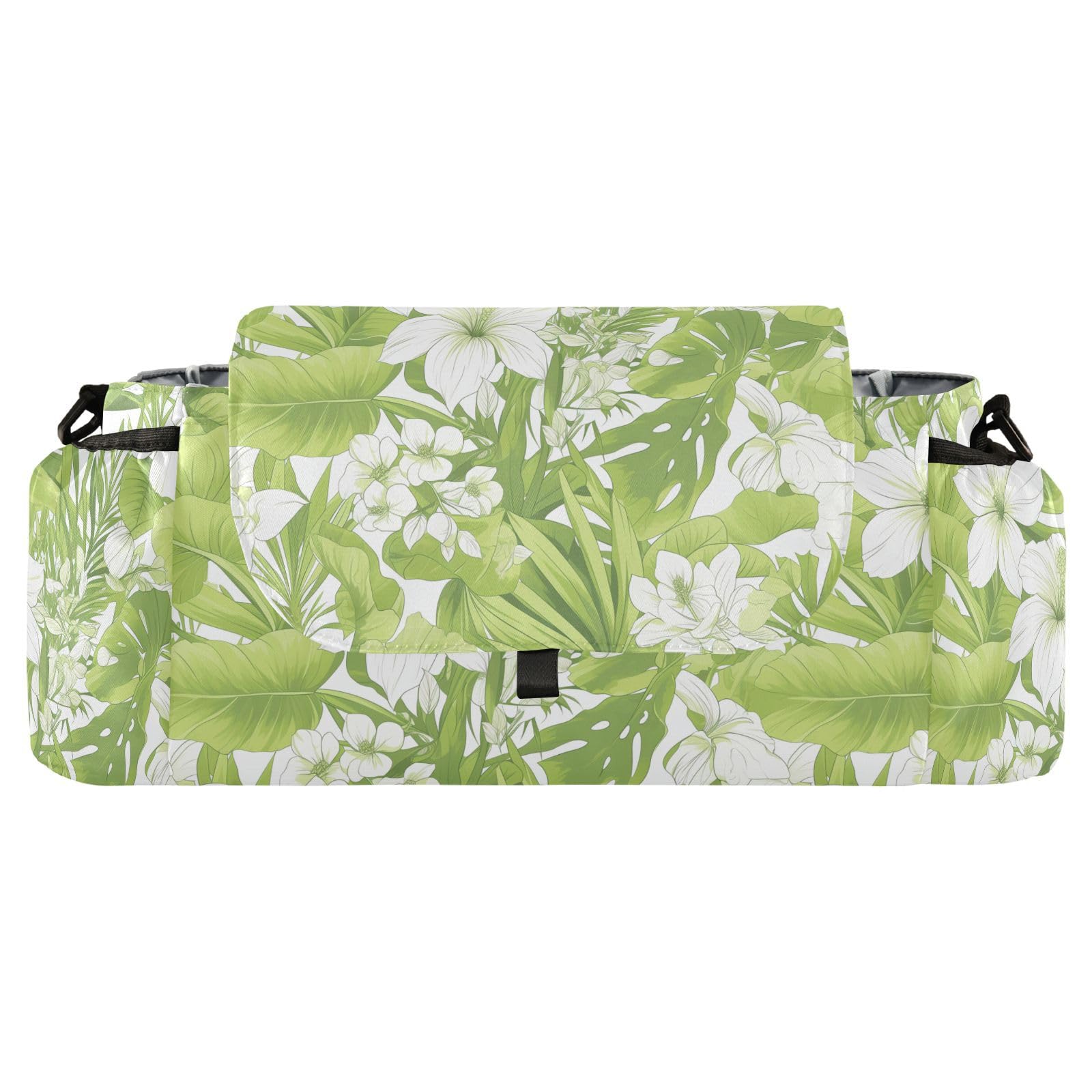 miaozhen Fluorescent Green Floral Leaf stroller organizer cute baby caddy organizer tissue carrito para organizador para carreola