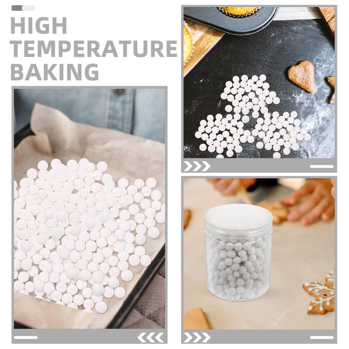 HOMSFOU Pesas para Tartas Reutilizables de Cerámica 800 G, Frijoles para Hornear de 10 Mm, Piedra para Hornear Pan y Tartas Resistente a Altas Temperaturas Botella de Almacenamiento