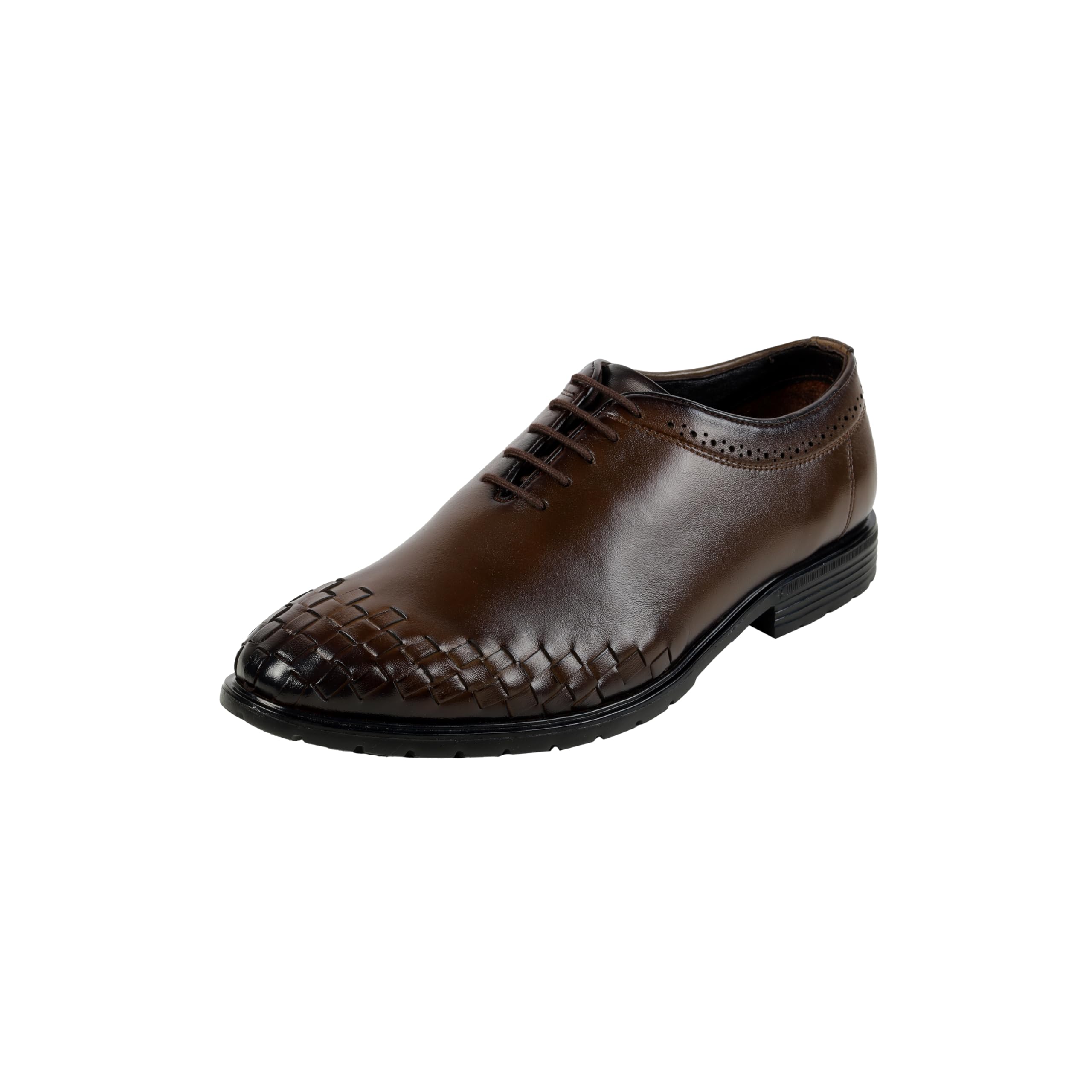mochi Men's Lace-Up Formal Shoe with Perforated Detailing and Sleek Design-picture-10