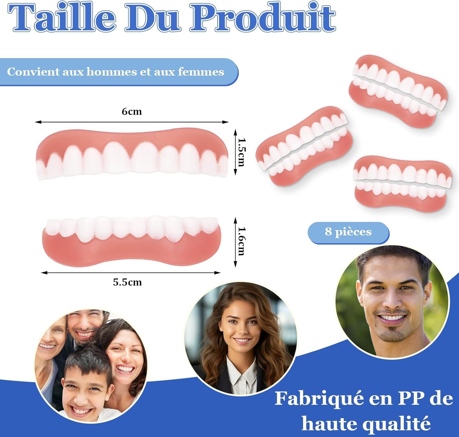 Générique Silicone Reline Denture Set Silicone Reline Denture Set Kit De Regarnissage De Prothèses Dentaires Adhésifs pour Prothèses Dentaires