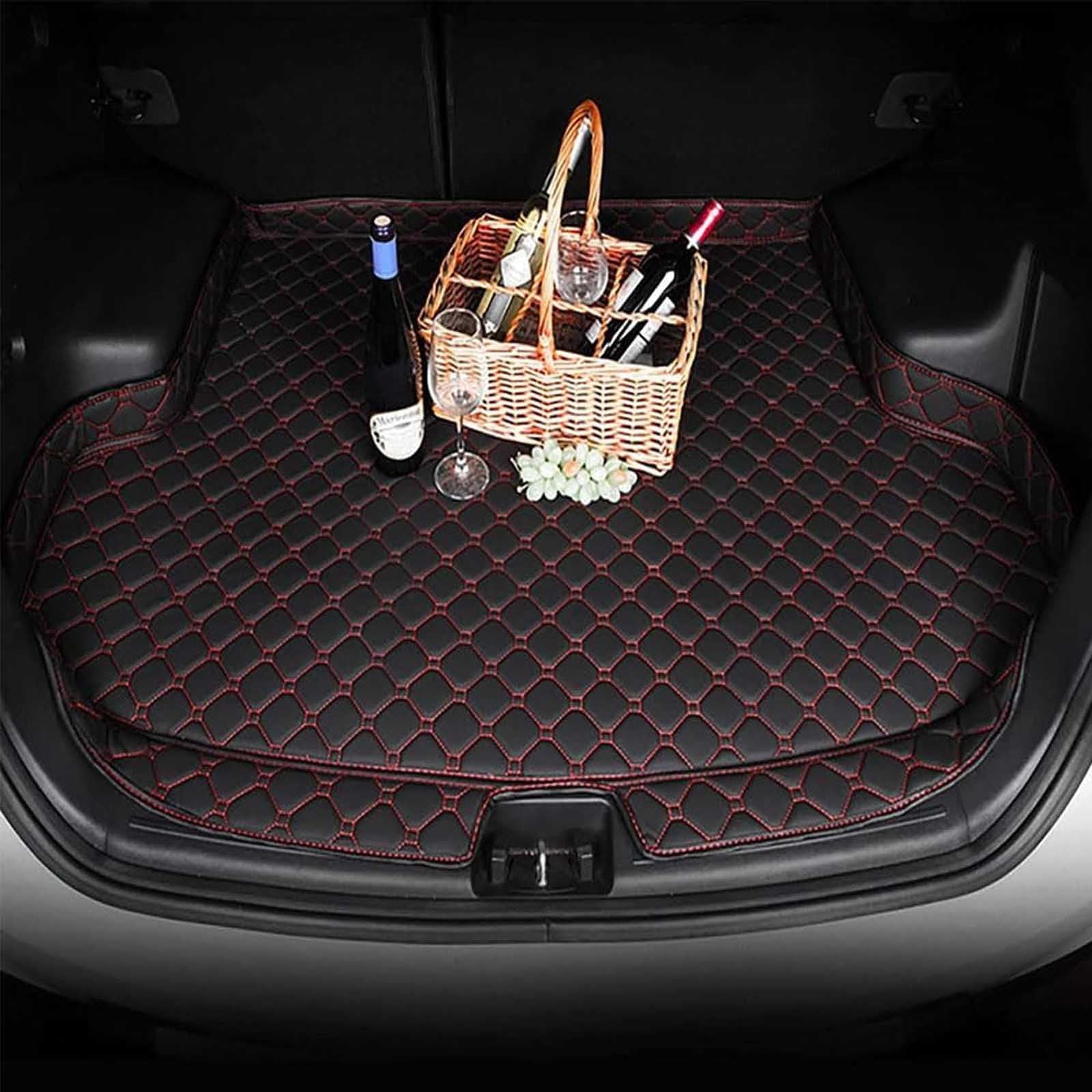 Tapis Coffre Voiture Pour Peugeot 5008 7 Places 2017-2025 Tapis De Coffre 3D Personnalisé Accessoires De Voiture Décoration Intérieure Tapis Coffre Sur Mesure(Black-Black - 9