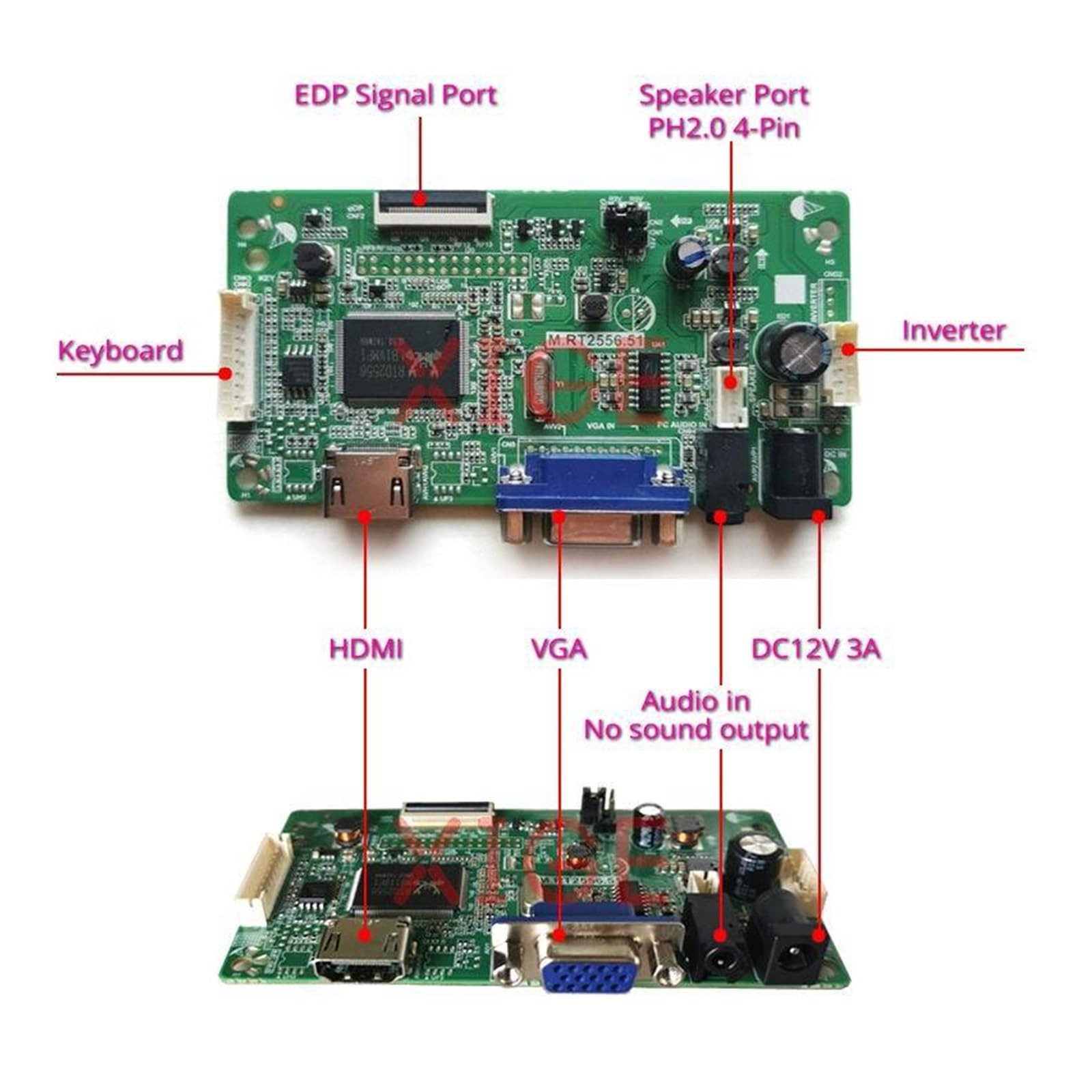 Scheda Driver Del Controller For Monitor LCD Adatta LTN156AT37 LTN156AT39 Compatibile Con HDMI 15.6 "EDP 30 Pin VGA Pannello Portatile 1366 * 768 Kit Fai Da Te Accessori(For LTN156AT39-B01)