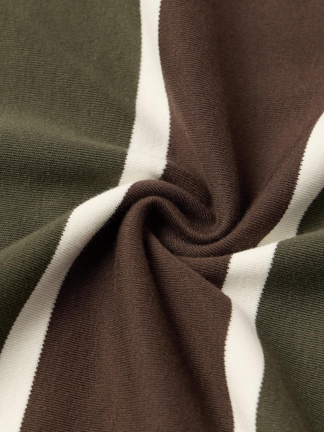 The Souled Store Maglietta a righe: Olive Branch Uomini e Ragazzi Maniche Corte Girocollo Marrone Oliva A Righe Stile Retrò Casual Leggero Spalla Scesa Streetwear Trendy Oversize T-shirt