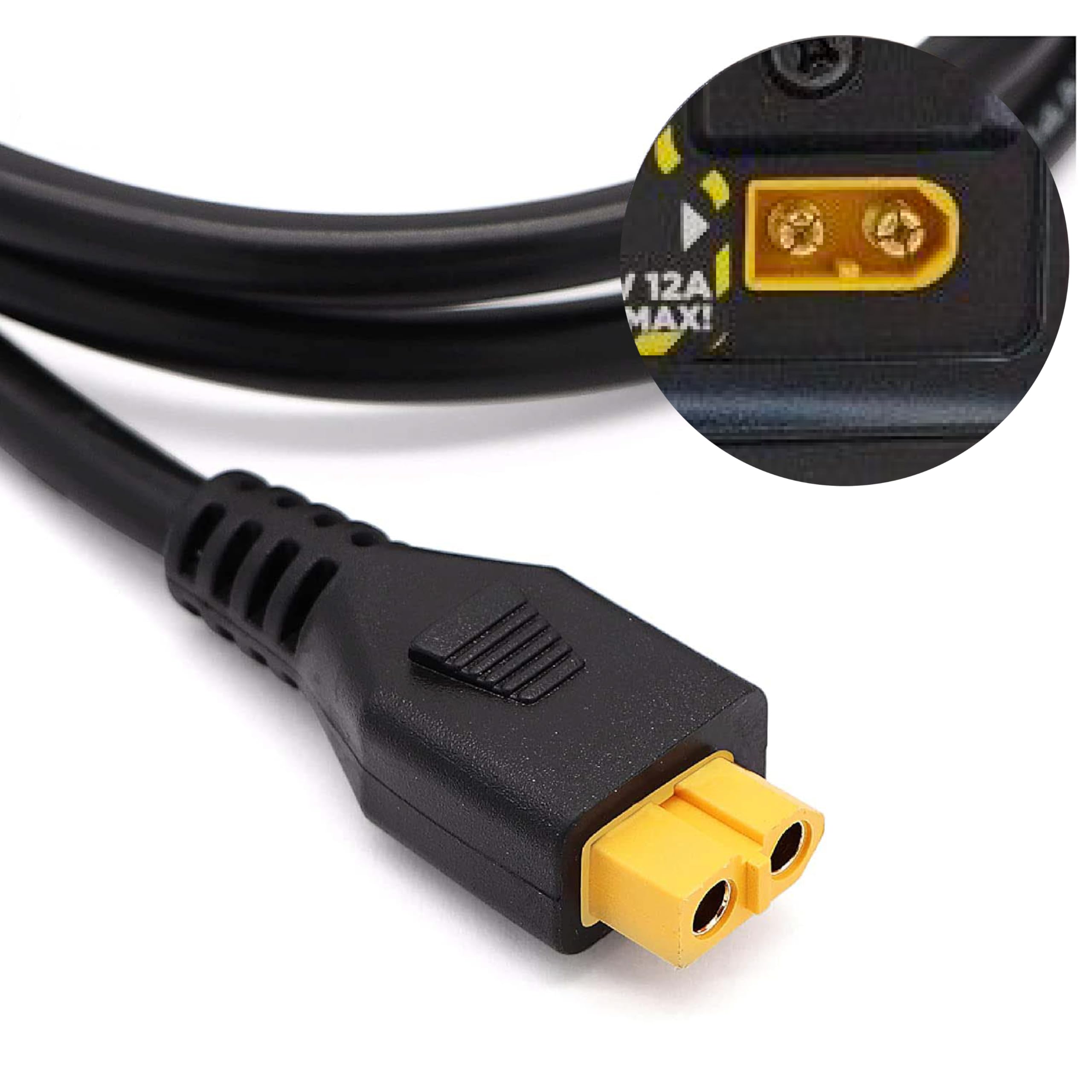 XT60 ładowarka samochodowa zasilacz 12 V 24 V kabel do stacji zasilania Ecoflow Delta River Bluetti EB55 i innych 14AWG