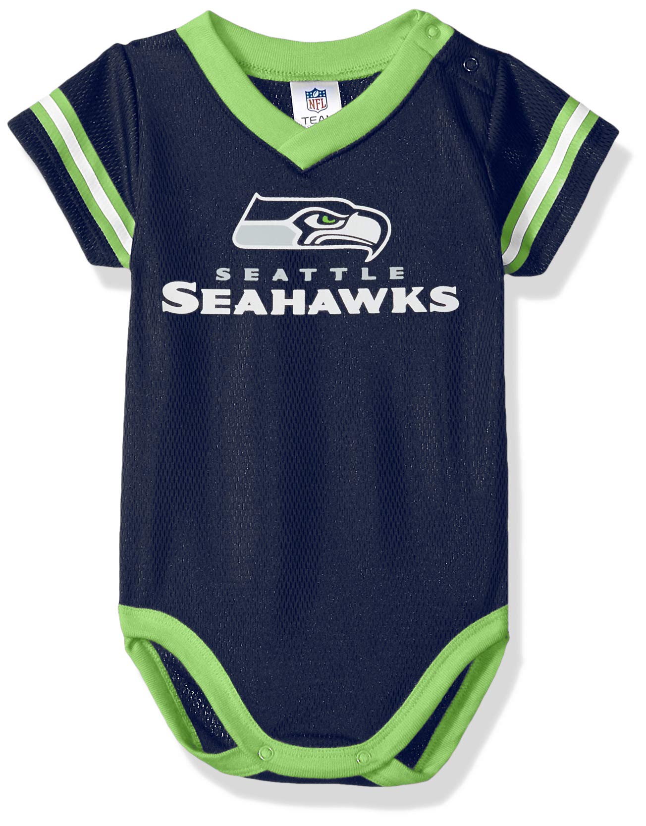 GerberChildrenswear NFL Seattle Seahawks Boys 2018Dazzle Bodysuit, Blue, 6-12 Months