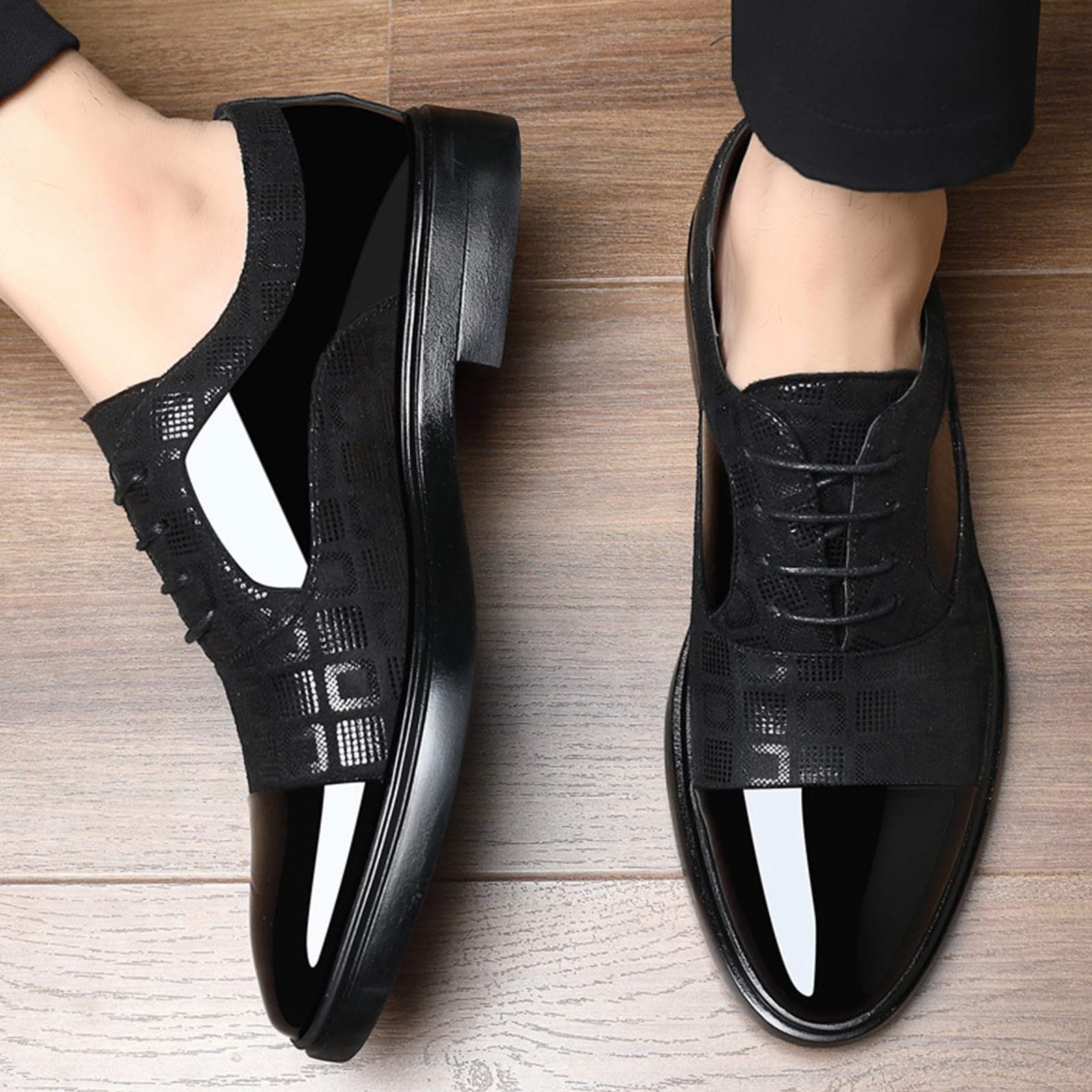 Scarpe Eleganti da Uomo Stringate | antiscivolo, Comode, Traspirante, in pelle PU, oxford, Festa, Formale, Party