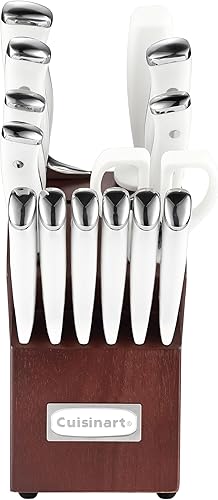 Miniatura 2 de Cuisinart Remache triple forjado clásico, juego de cuchillos de 15 piezas con bloque, cuchillas de acero inoxidable de alto carbono superiores para