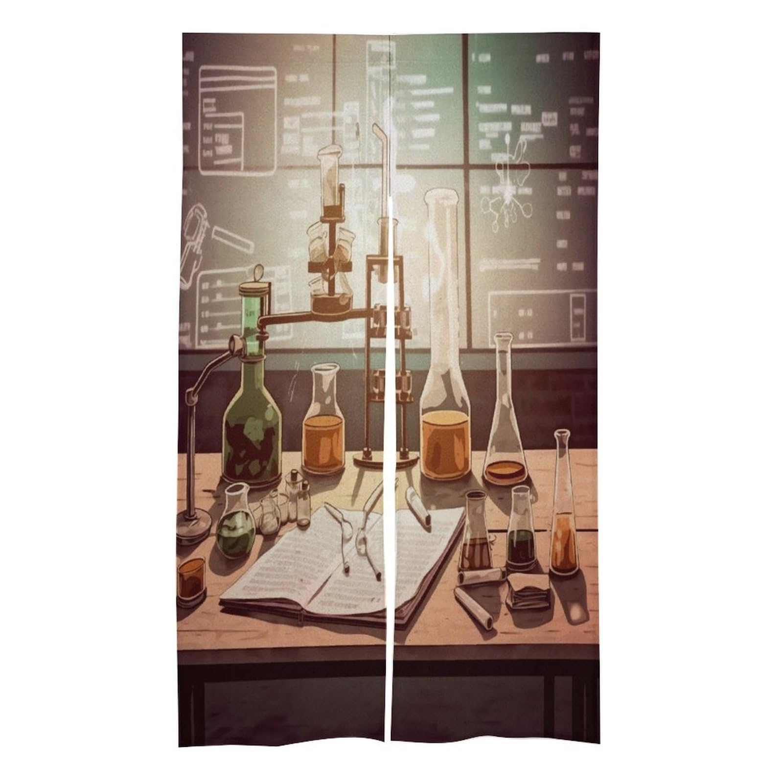 Rideaux de porte de laboratoire de chimie occultants et thermiques 86x144 cm