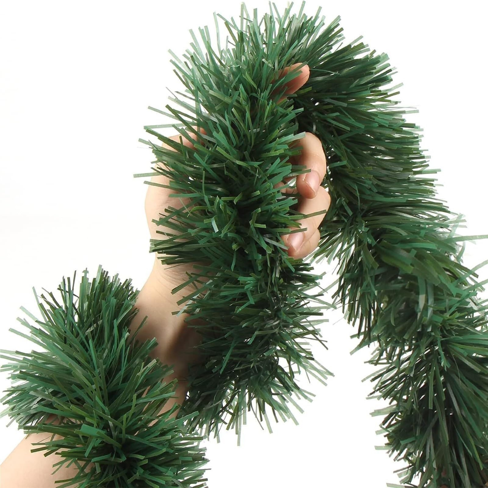 Deko Für Innen Außen Weihnachtsdekoration Mit Lametta, Girlande, Türrahmen, Kaminsims, Innenbereich Und Außenbereich Balkon Treppengeländer(20M)