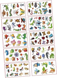 10 Sheets Tattoo Stickers Ladybug Decor Decor Ladybug Stickers Fake Autumn Forest Fake Body Stickers Cartoon Tattoos Stickers Decorative Temporary Tattoos Fake Tattoos Cute