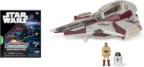 STAR WARS Micro Galaxy Squadron OBI-Wan Kenobi's Jedi Interceptor Mystery Bundle 3 pulgadas Light Armor Class y Scout Class Vehículos con accesorios