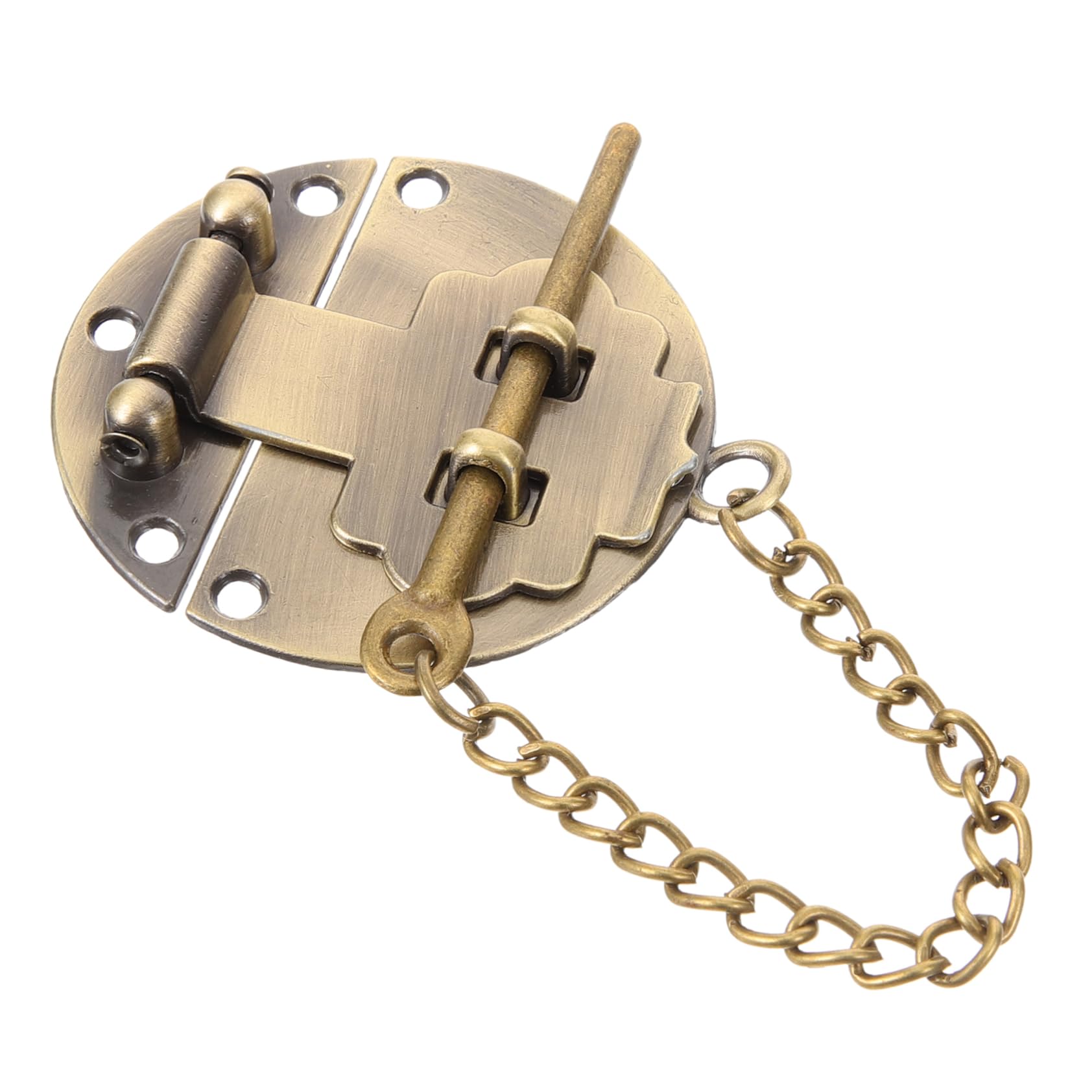 Generic Clip Jewelry Box hasp Lock Wooden Box Hinge Antique Shackle Cabinet Small hasp Latch Cabinet Day Buckle The Chain Metal hasp Buckle Cabinet hasp Latch