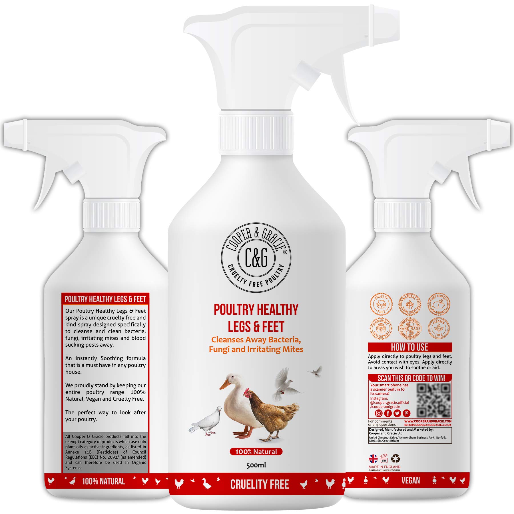 Buy C&G Pets Poultry y Legs & Feet Spray 500ML Cleans Chicken Legs