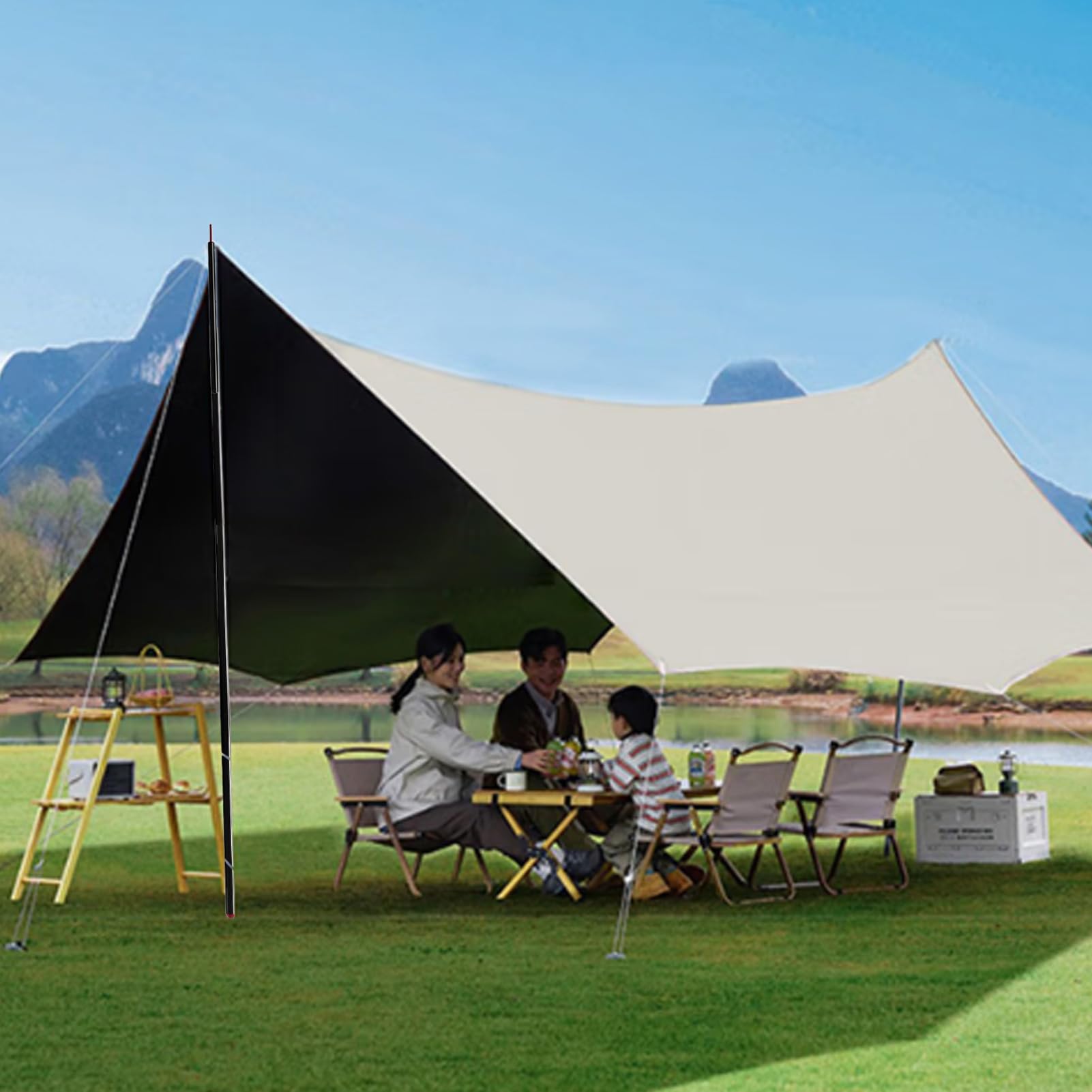 Poteaux Télescopiques En Aluminium Pour Tente, Voile D'ombrage Et Camping - Réglables, Résistants Aux Intempéries Et Ultra Stables