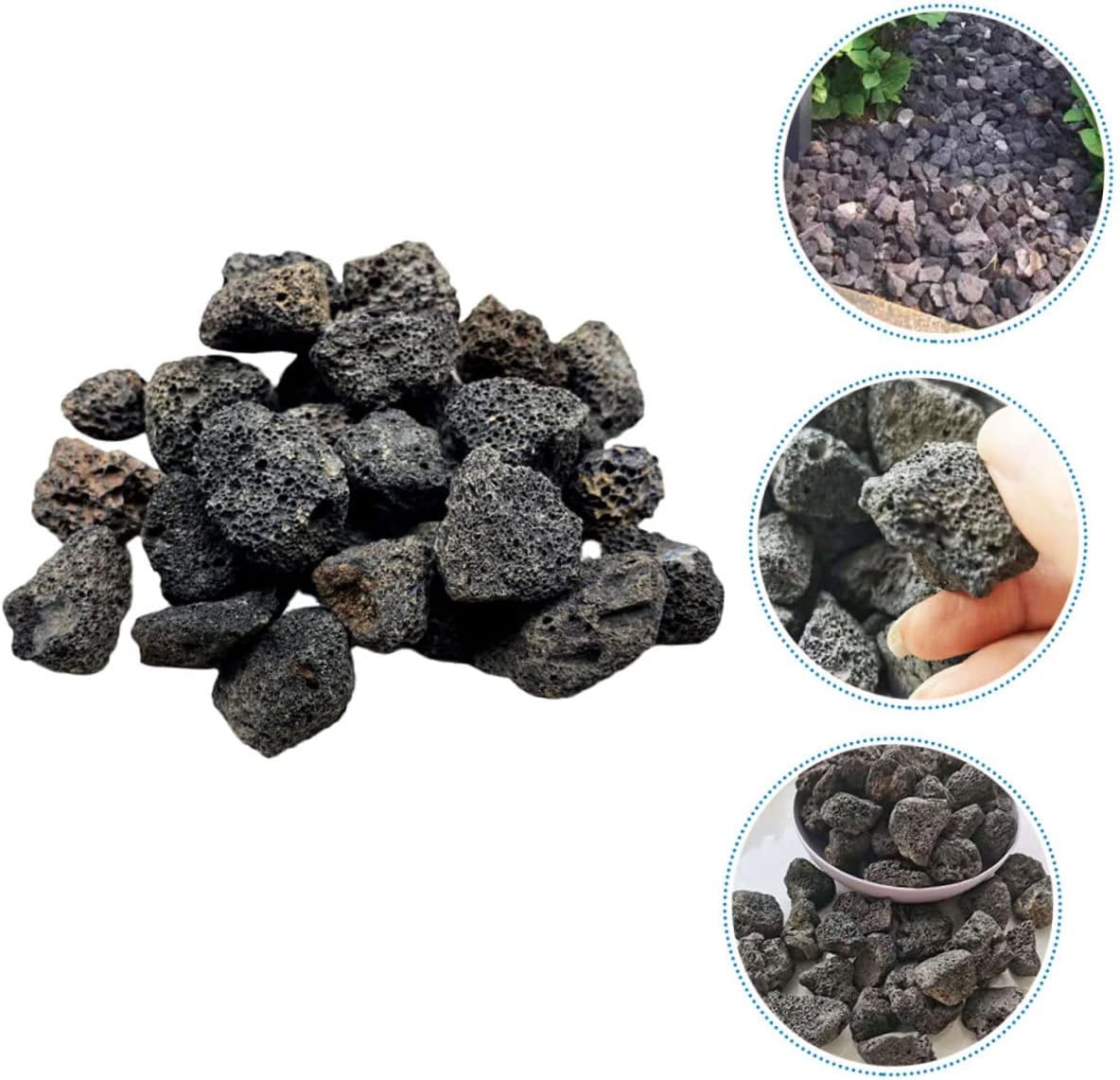 VALICLUD 1Bag Natural Volcanic Rock Stones for Fish Tank Decoration Red Black Aquarium Ornaments Unique Floral Arrangements Home Decor for Planters Craft