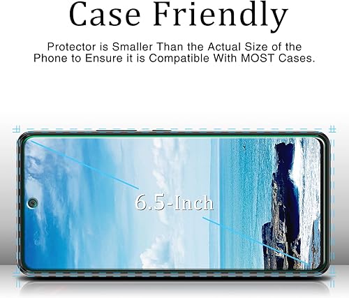 Miniatura 4 de KAREEN Paquete de 2 Protector de pantalla para Samsung Galaxy A53 5G, vidrio templado, compatible con desbloqueo de huellas dactilares,