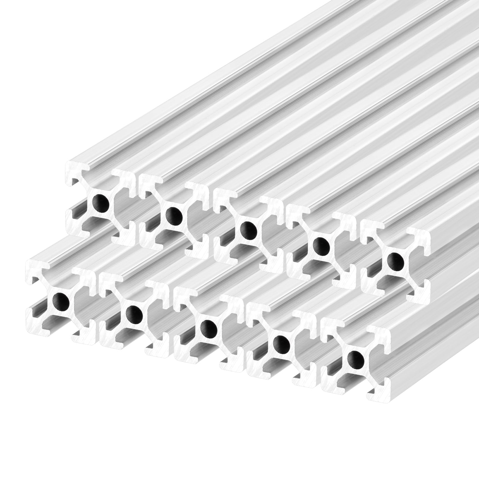 10PCS T Slot 2020 European Standard Aluminum Extrusion Profile 1000mm(39.4’’),Anodized Extruded Linear Rail for CNC DIY 3D Printer,Industrial Bracket Making,Laser Engraving
