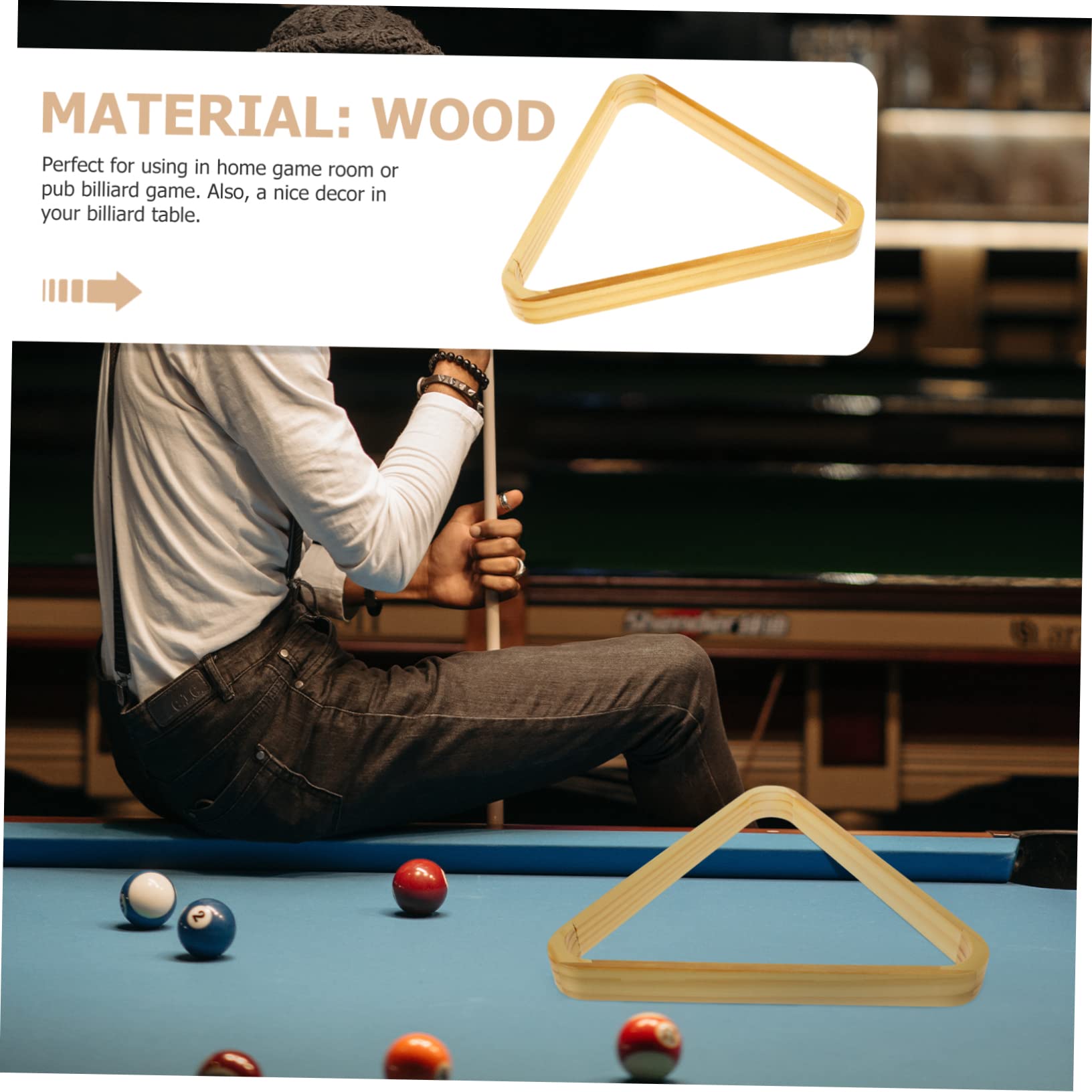 Abaodam Billiard Rack Triangle Pool Table Triangle Rack Snooker Billiard Balls Storage Mini Pool Balls