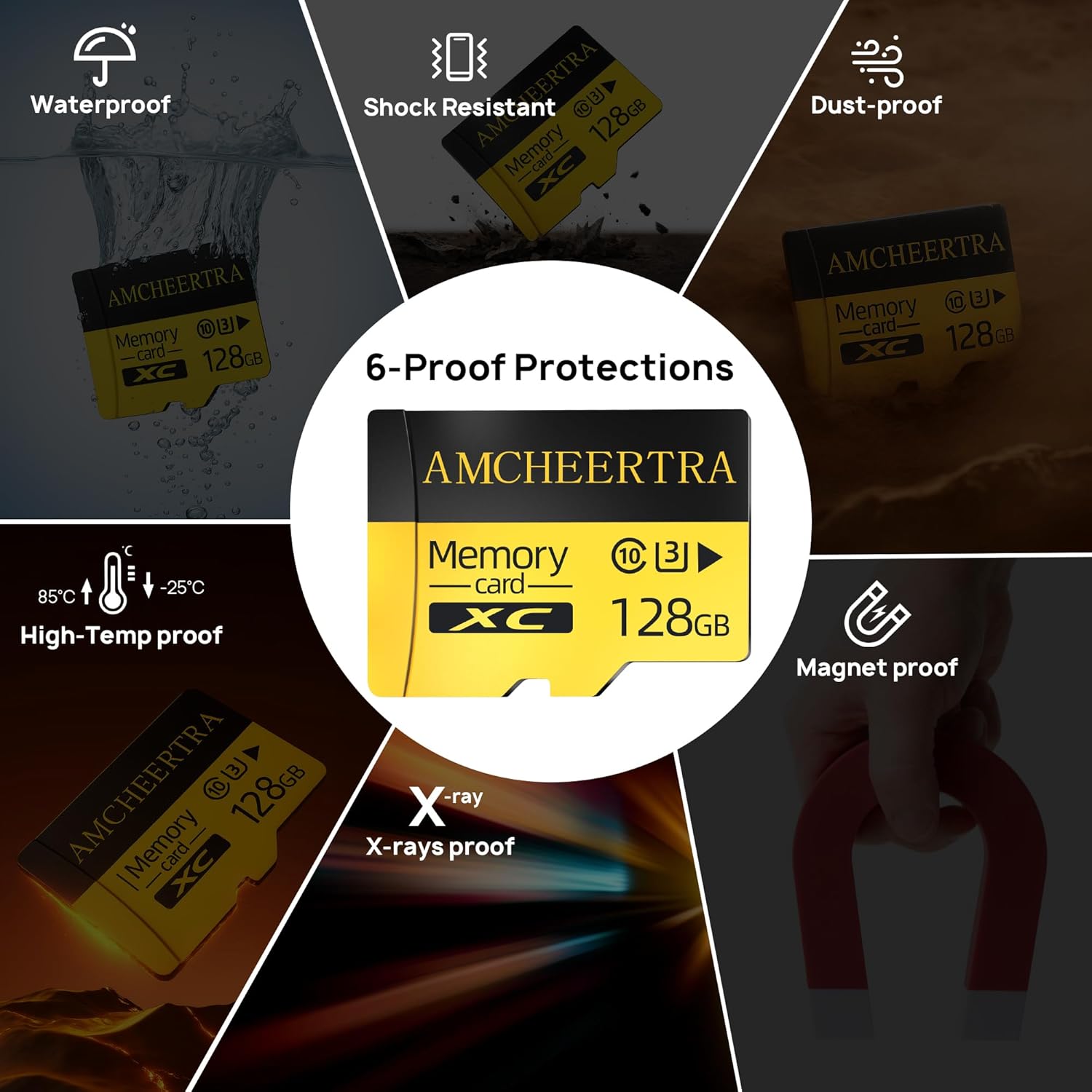 128GB MicroSDXC Memory Card, 4K, 5K UHD Videos Storing, R/W Up to 180/140MB/s, UHS-I, C10, U3, A2, High-Speed MicroSD Card, TF Card for Drones, Action Cameras, Dashcams, Gaming Consoles
