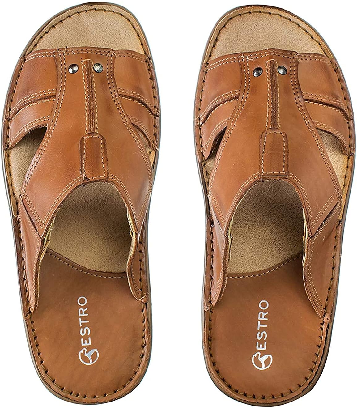 Pantofole Sandali in pelle uomo Suola antiscivolo Ciabatte uomo estive  Sandali a Punta Aperta s1 urban-earth.co.uk