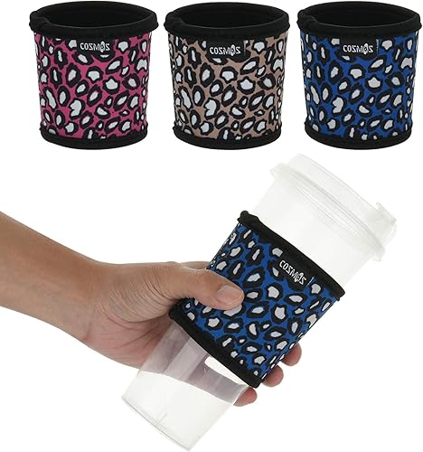 Miniatura 9 de CM Funda reutilizable para taza de café, funda aislante de neopreno resistente al calor, para café, té, bebidas frías y calientes (patrones de