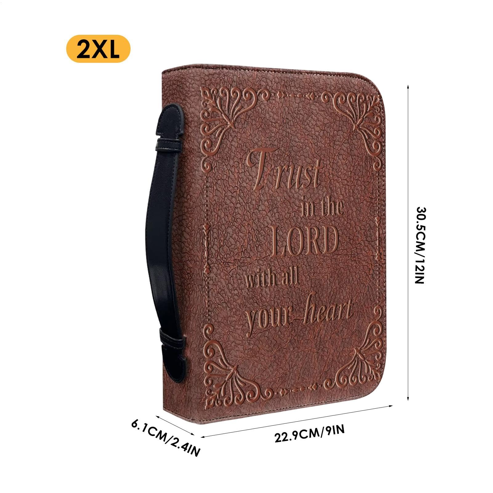Bibel-Tragetasche, Bibeltaschen für Frauen, Bibel-Tragetasche aus PU-Leder mit Griff, Tragbare Tragetasche, Kirchentaschen mit Griff für Gottesdienst und Bibelstudium