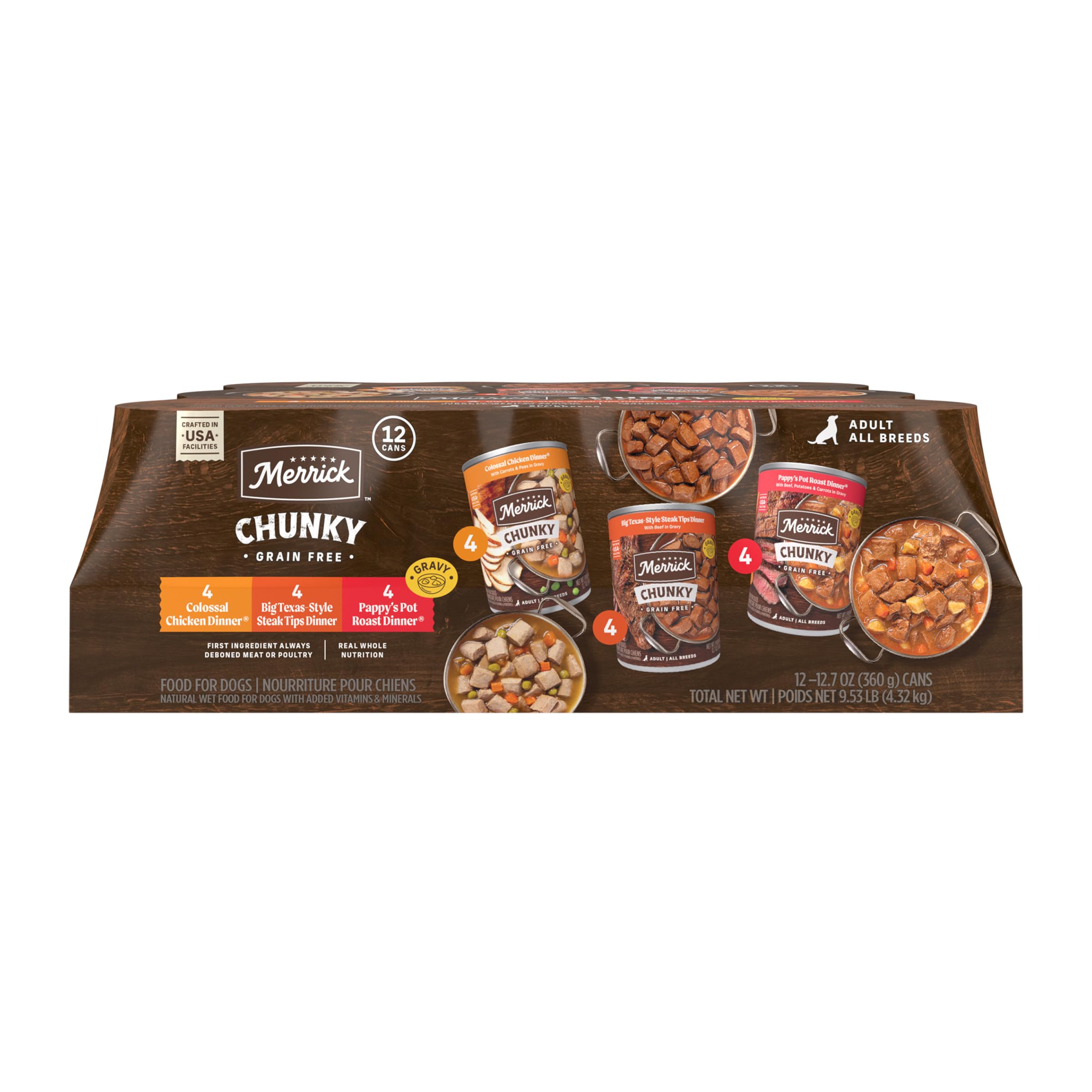 Merrick Chunky Beef and Chicken Canned Dog Food