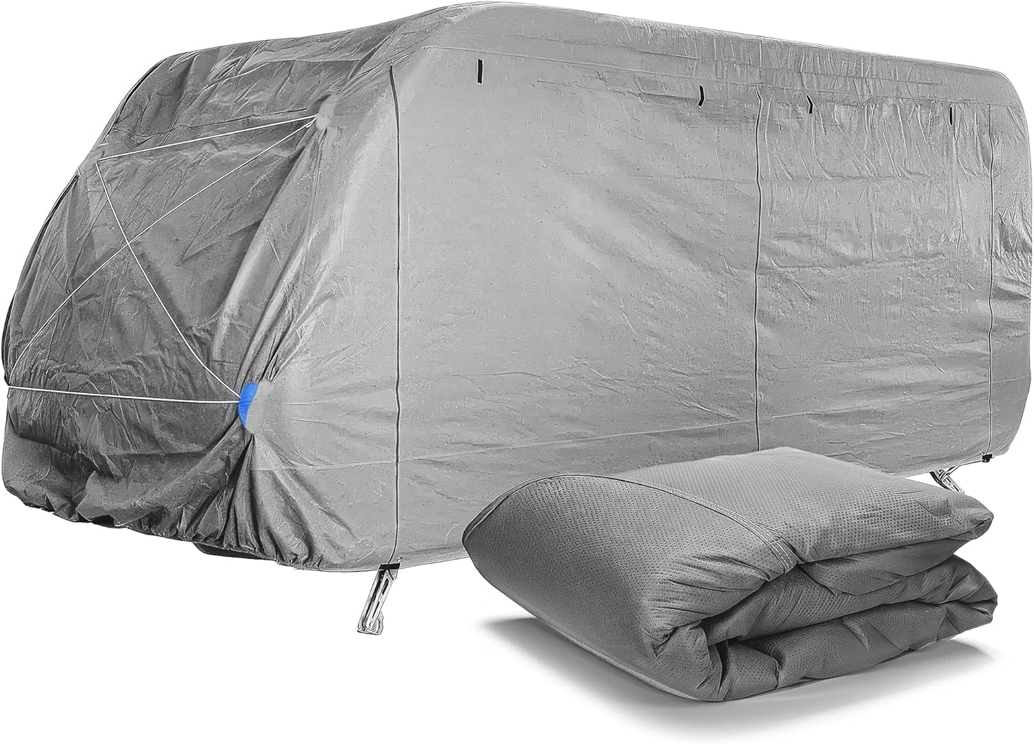 Abdeckplane Wohnwagen XL 670×250×220 cm – Winterfeste Schutzhülle für Wohnwagen & Wohnmobil – Wasserdicht, UV-beständig, mit Hagelschutz – Atmungsaktive Plane inkl. Gurte & Tasche