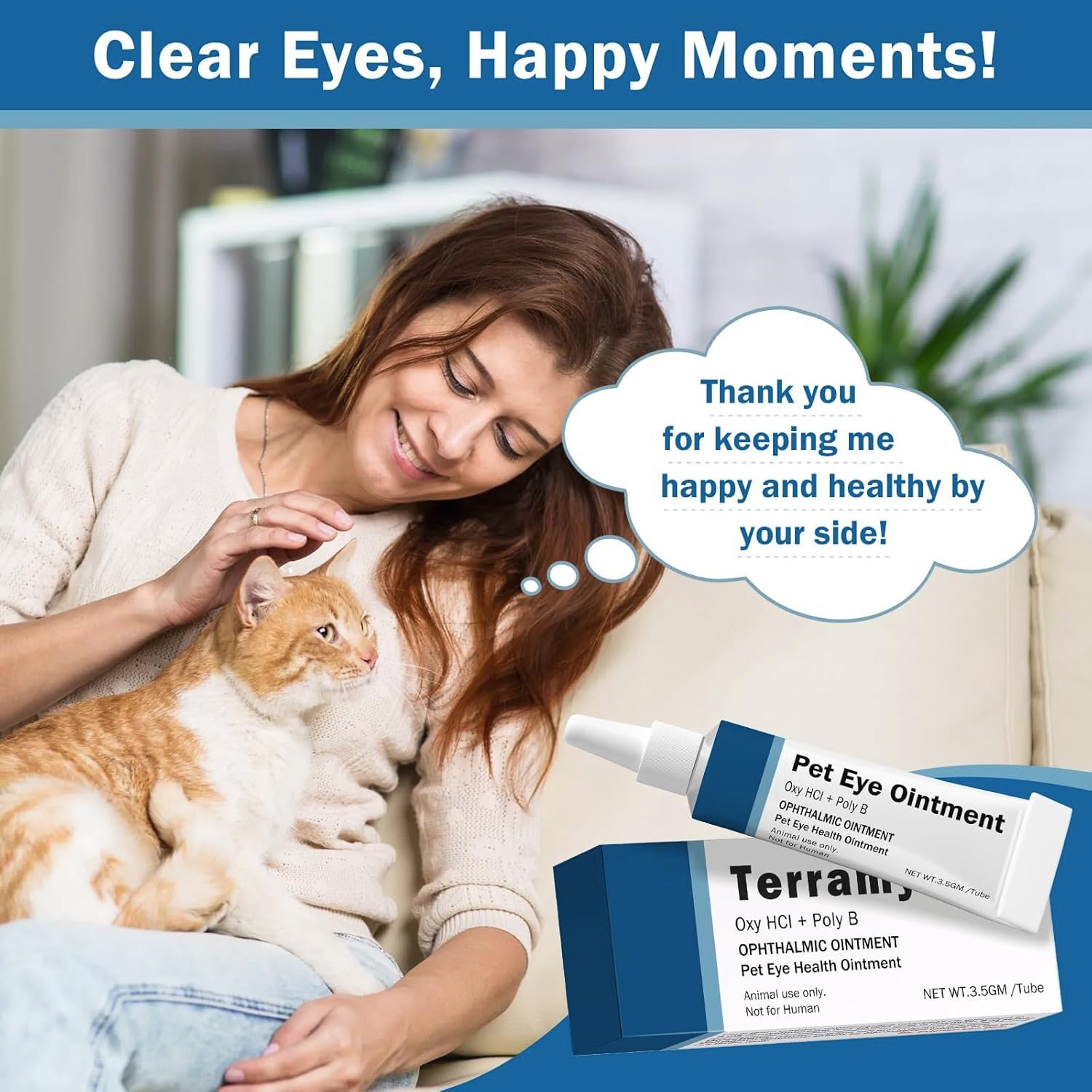 POLKA Terramypol Eye Ointment for Cats and Dogs, Horses, Birds, Sheep 3.5g/0.125oz - Pack of 2 — Amazon image 3