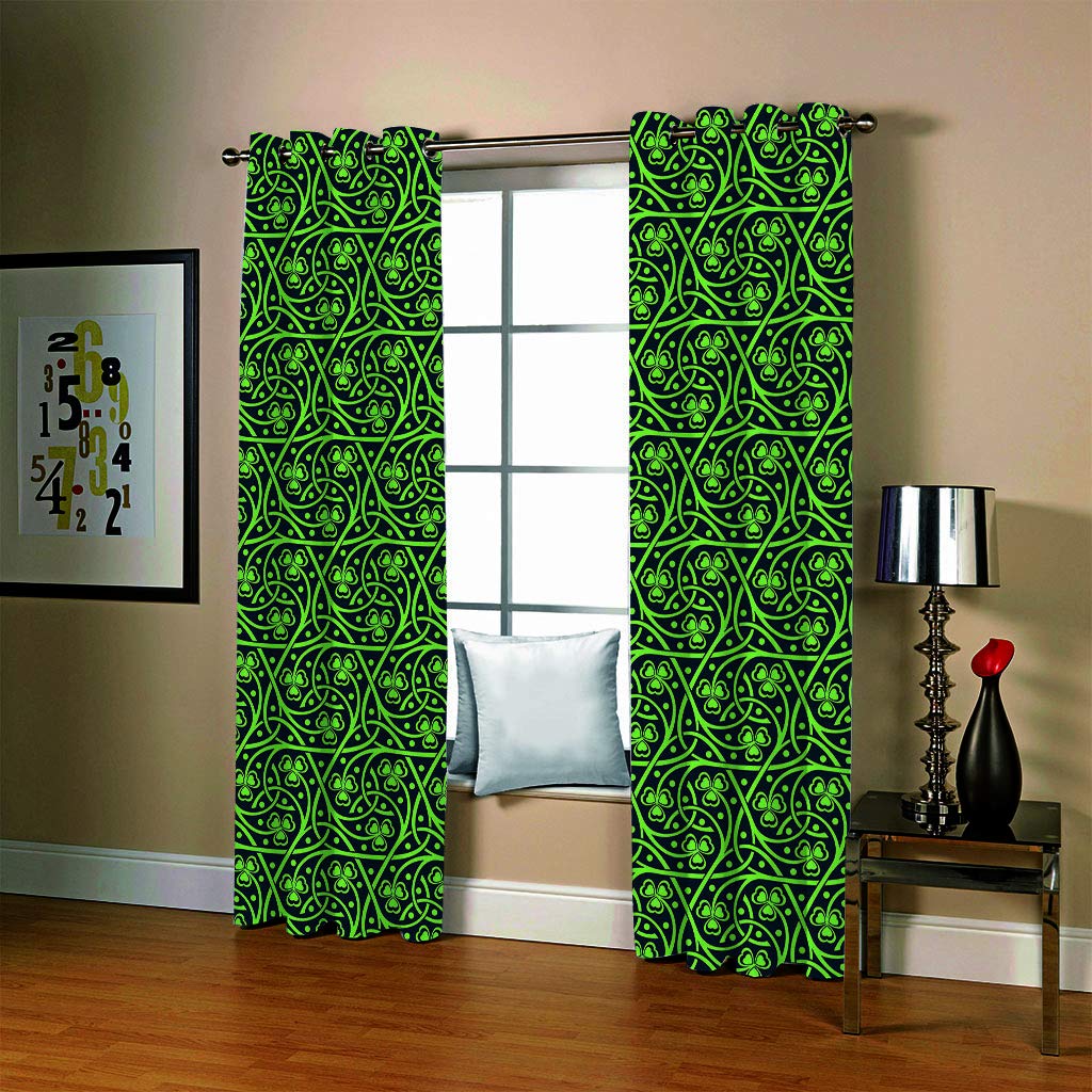 Tenda Occhielli Pianta Di Fiori Verdi Poliestere Tenda Stampato In 3D Tende Oscuranti Termiche Isolanti Per Casa Moderne Camera Da Letto Soggiorno Hotel 180x210cm