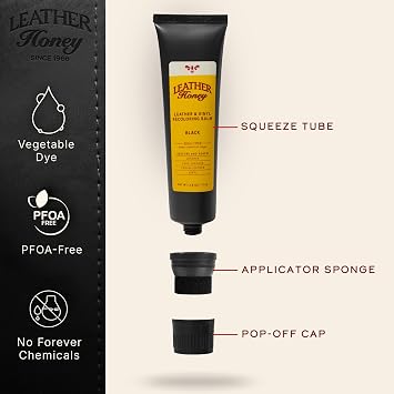 Leather Honey Black Recoloring Balm & 8oz Conditioner