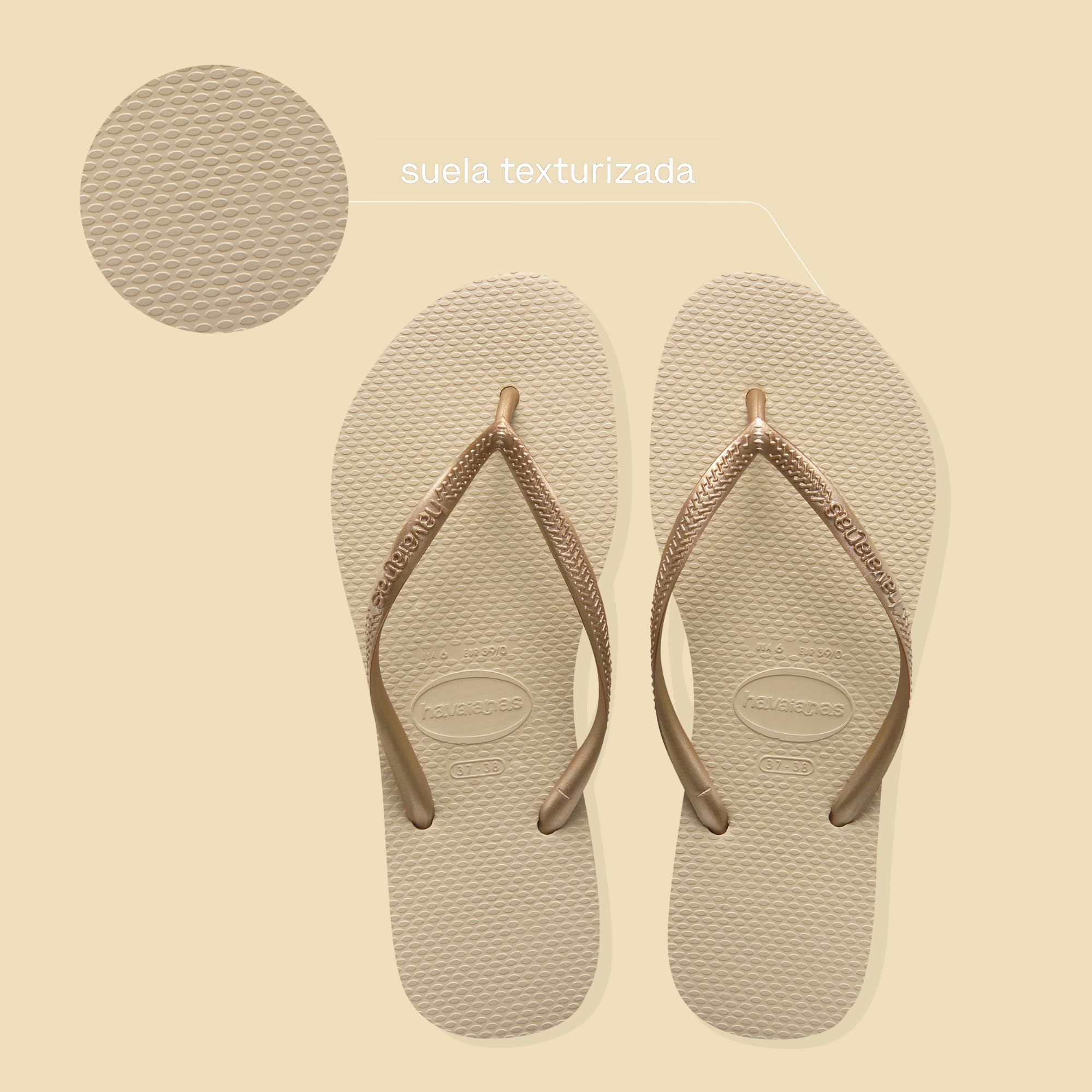 Havaianas Slim Chanclas Elegantes, Duraderas y Versátiles, con Suela Texturizada para Agarre y SoporteMujer — view 4