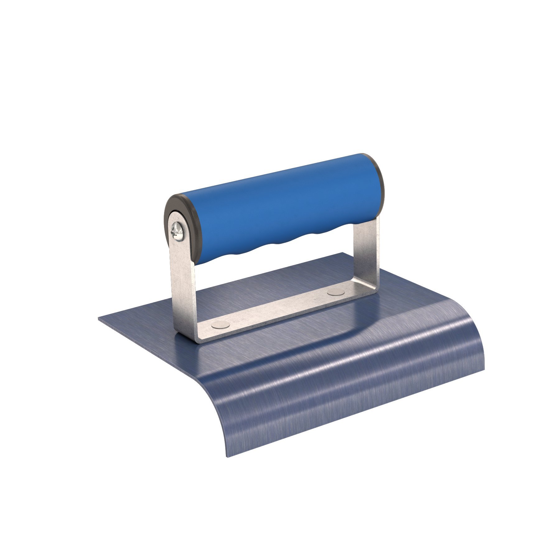 Bon Tool 22-723 6-Inch by 4-Inch Blue Steel Sidewalk Edger, 1-Inch Radius 1-1/8-Inch Lip and Comfort Grip Handle