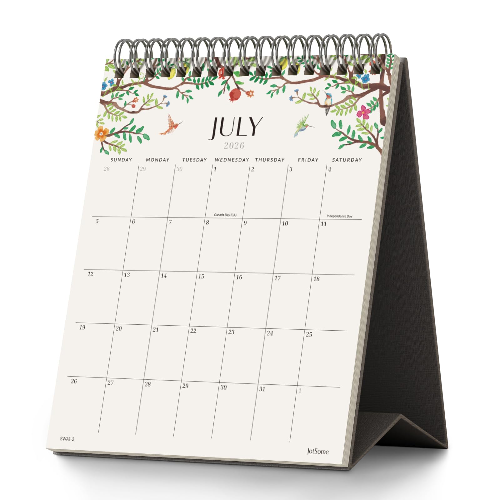 Jotsome Calendario da tavolo 2026-2027, calendario in piedi 15,2 x 19,1 cm | Calendario da oggi a giugno 2027, design estetico da tavolo con lista delle cose da fare, regalo per le vacanze