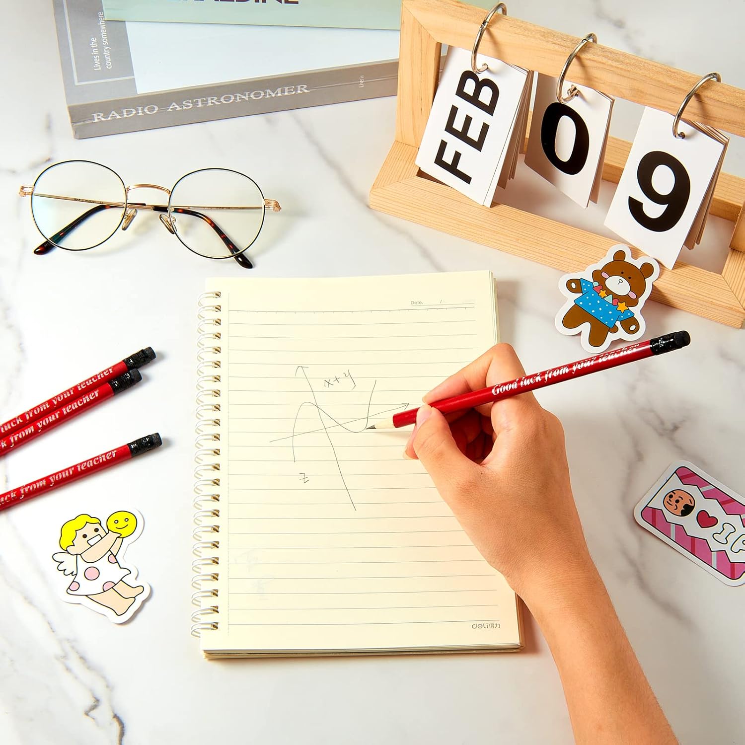 16 Pcs Good Luck from Your Teacher Pencil Teachers Reward Pencils Primary Teaching Services