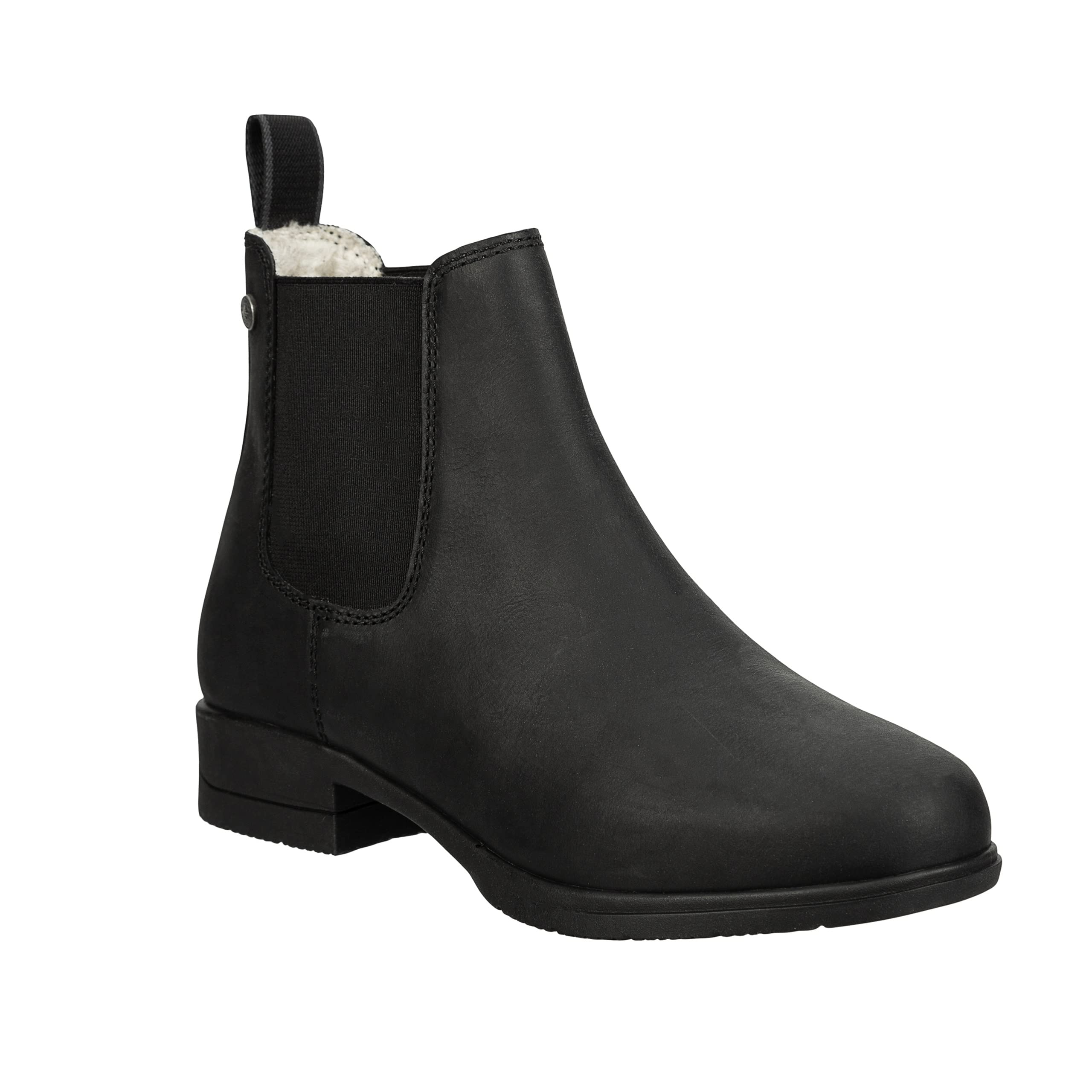 SUEDWIND FOOTWEAR Chelsea Boot Nova Jodhpur Winter – Bequeme Stiefelette aus Echtleder – Schuh Schlupf Stiefel in Waxy-Oily Rindsleder – Robuste Gummisohle & Teddyfell – Größe 29-46