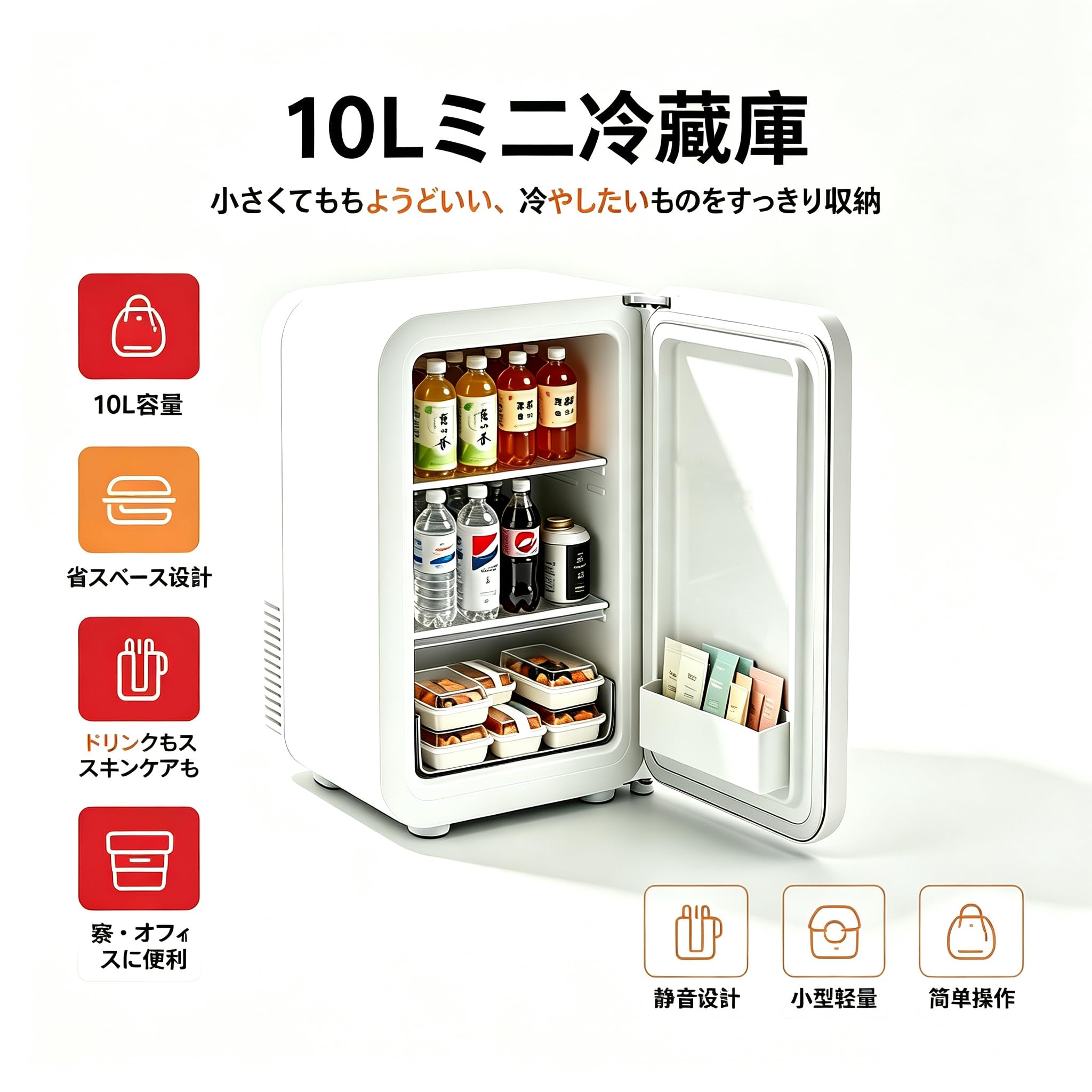 Amazon | 小型冷蔵庫10L ポータブルミニ冷温庫 保温保冷両用