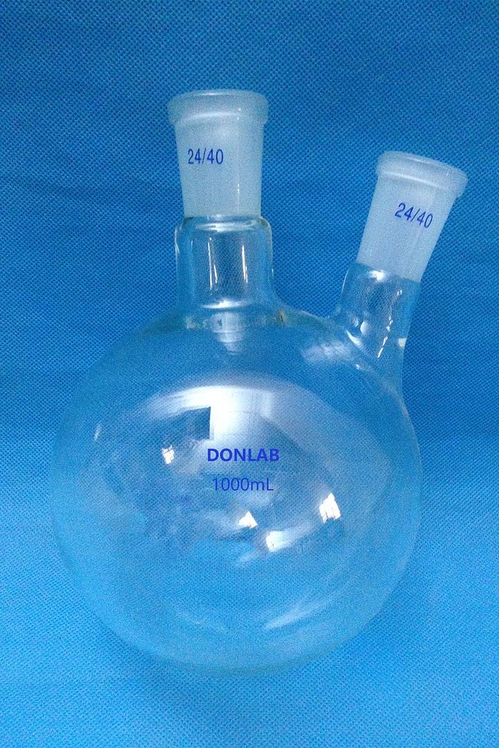 FLK-02-50 ASTM STD Glass 50ml 24/40 Joint 2 Neck Round Bottom Boiling Flask