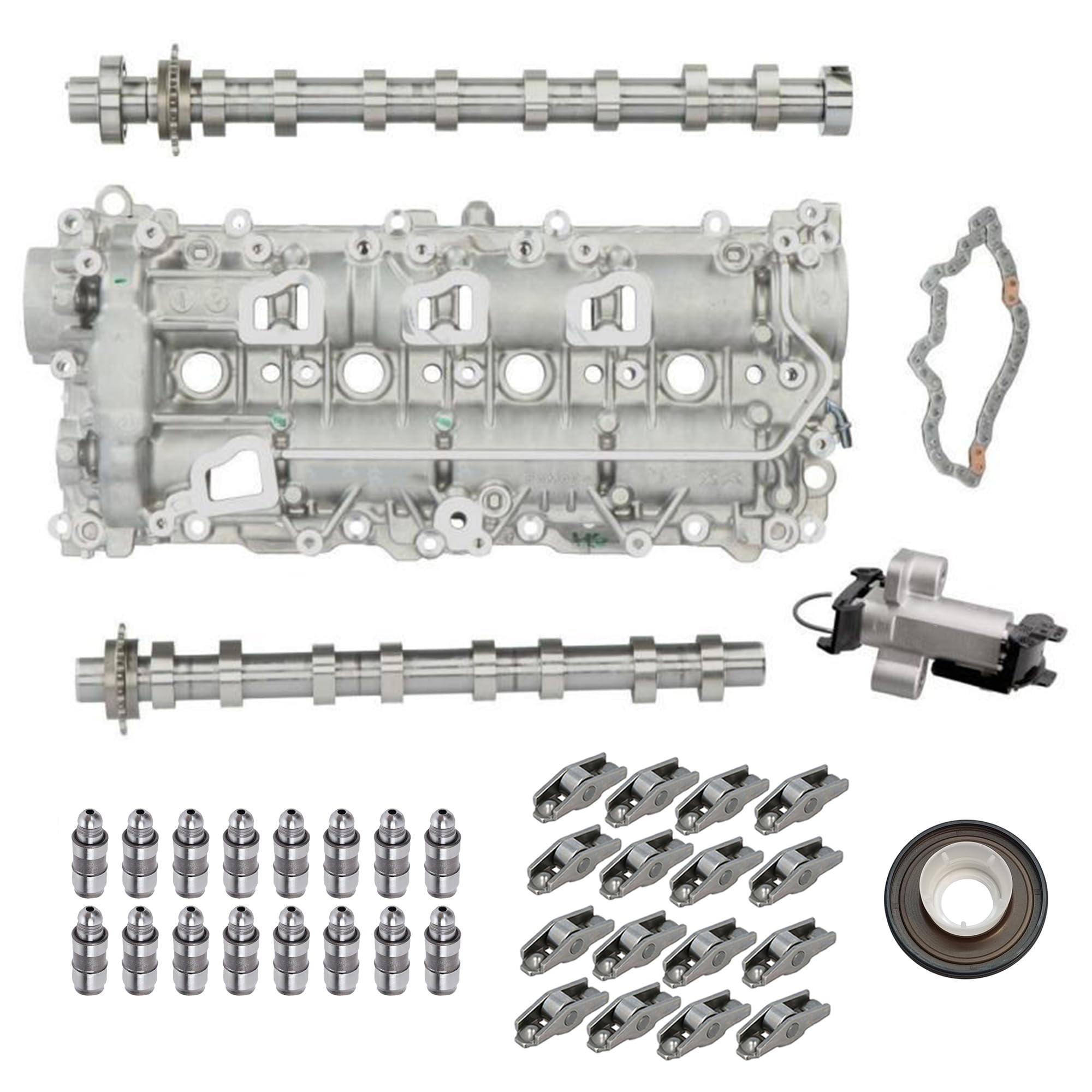 Partsline Kit d'arbre à cames complet avec chaine de 8 mm compatible avec les motorisations 1.5 HDI BlueHDi Ecoblue D-4D - 1638159880 9830580480 9823920080
