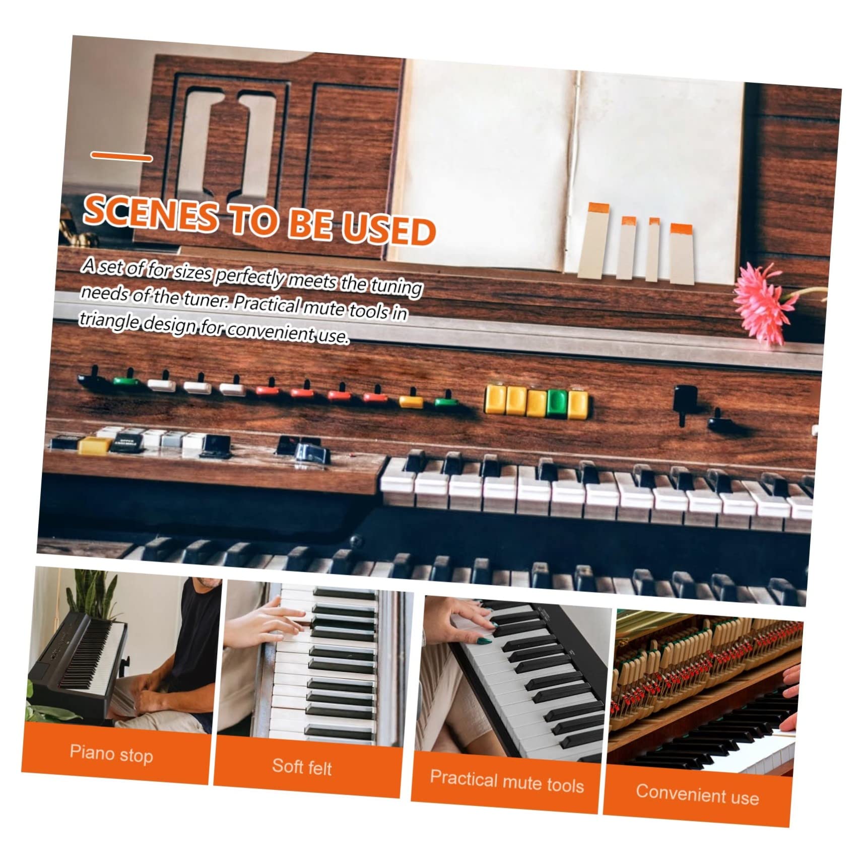 Healeved 16stücke Piano Mute Wedge Dämpfer Aus Wollfilz Professionelles Stimmwerkzeug Für Klavier Mit Optimaler Klangunterdrückung Für Pianisten Und Klavierstimmer