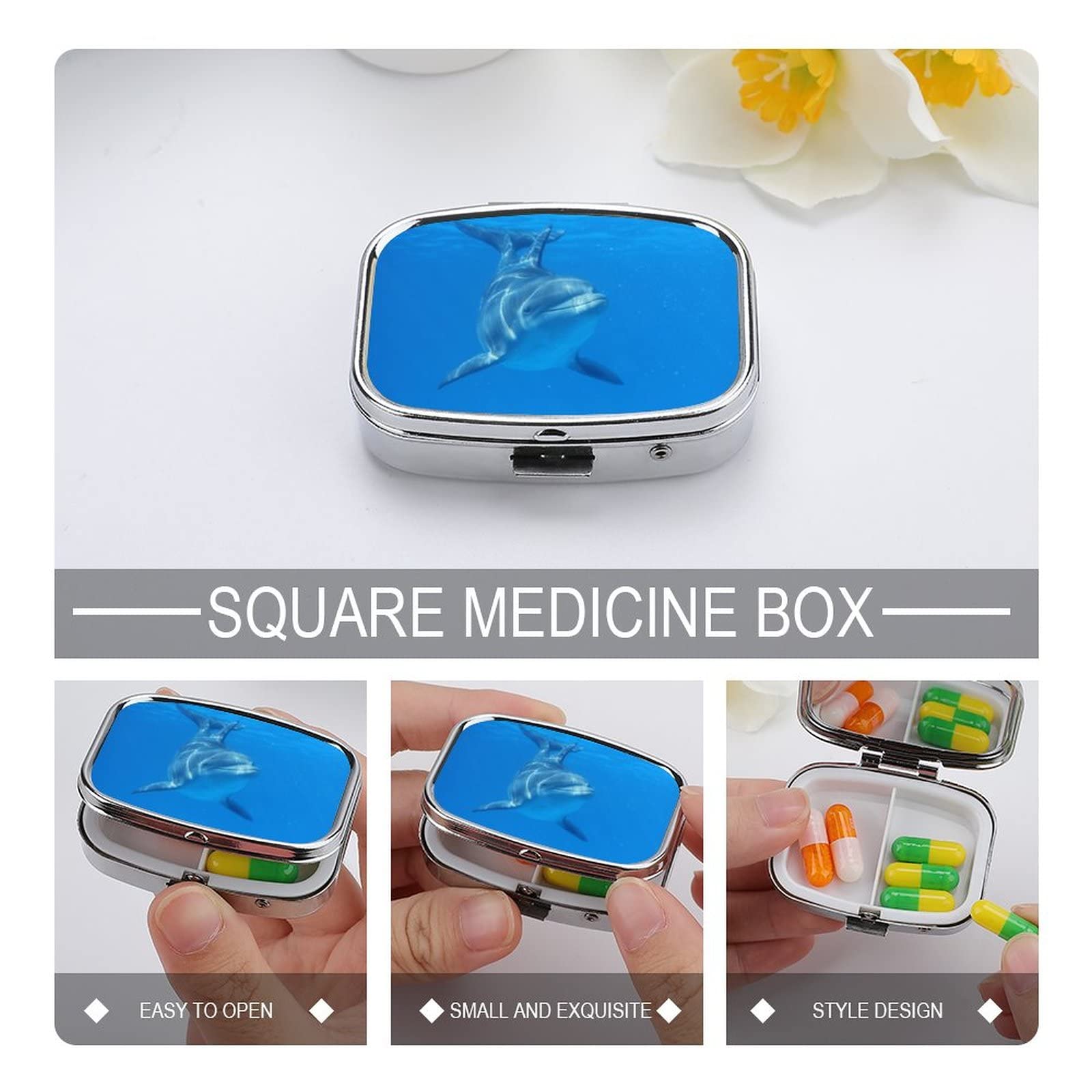 Gestor Diario De Pastillas Delfín Bajo El Agua Pastillero Decorativo Con Caja De Regalo-Medicina De Moda